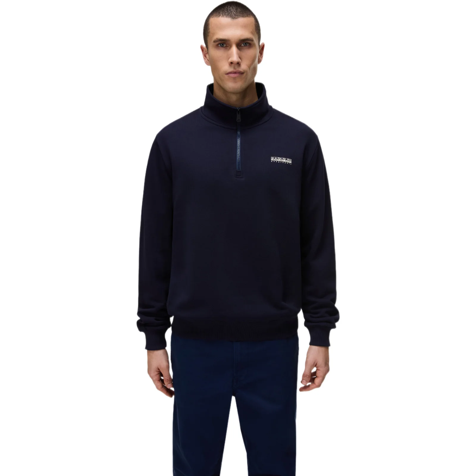 Napapijri Mens B-Small Box Half Zip Top Navy