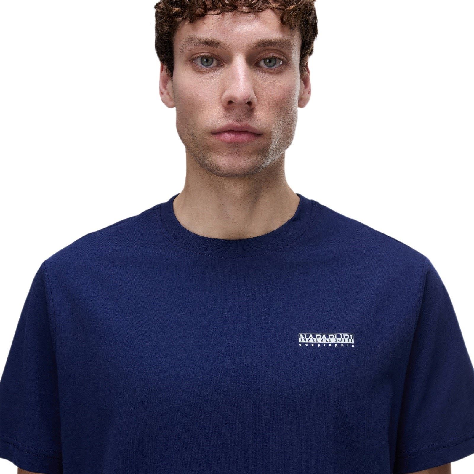 Napapijri Mens S-Flint BPLogo T-Shirt Navy - Image 3