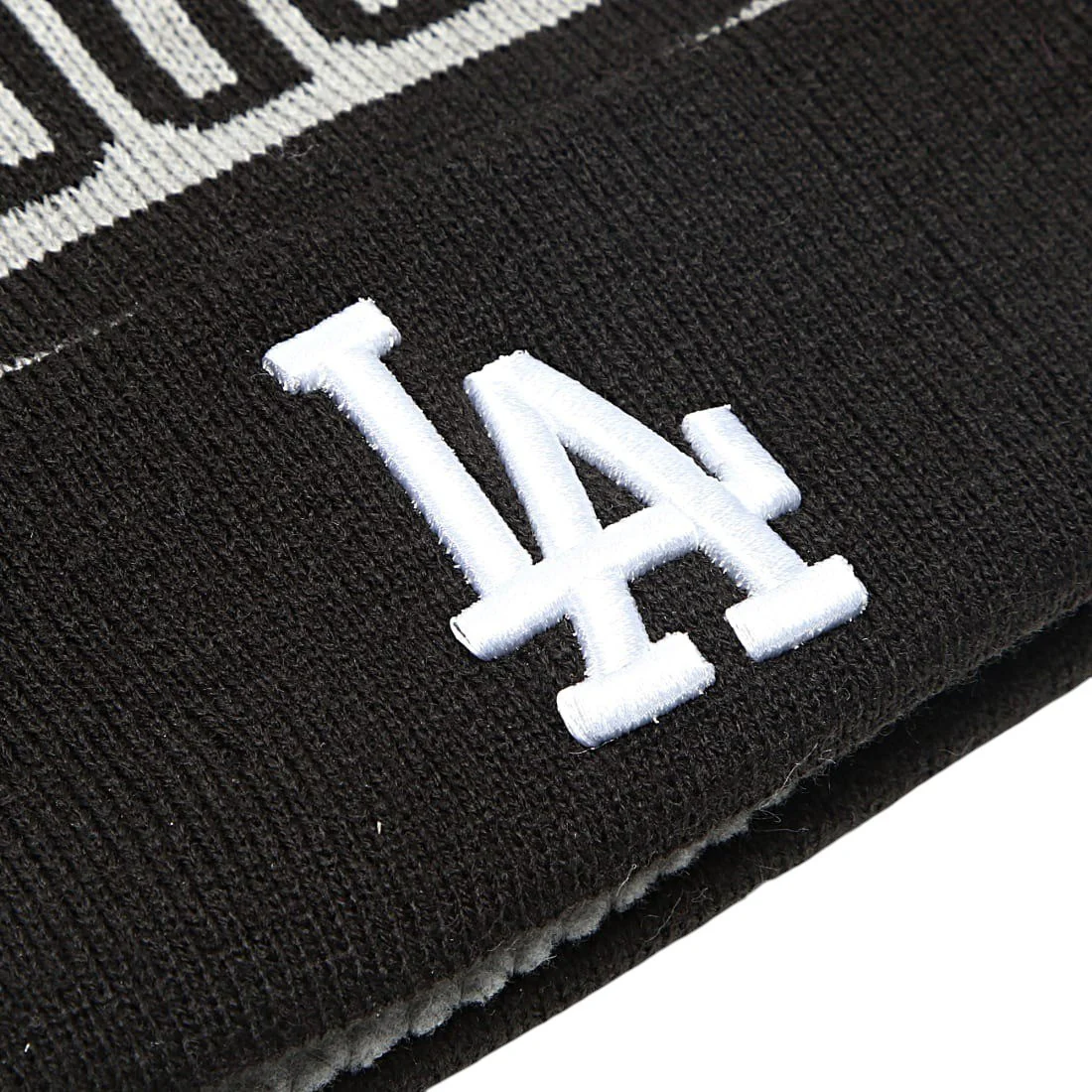 New Era Los Angeles Dodgers MLB Jake Cuff Knit Bobble Hat - Image 2