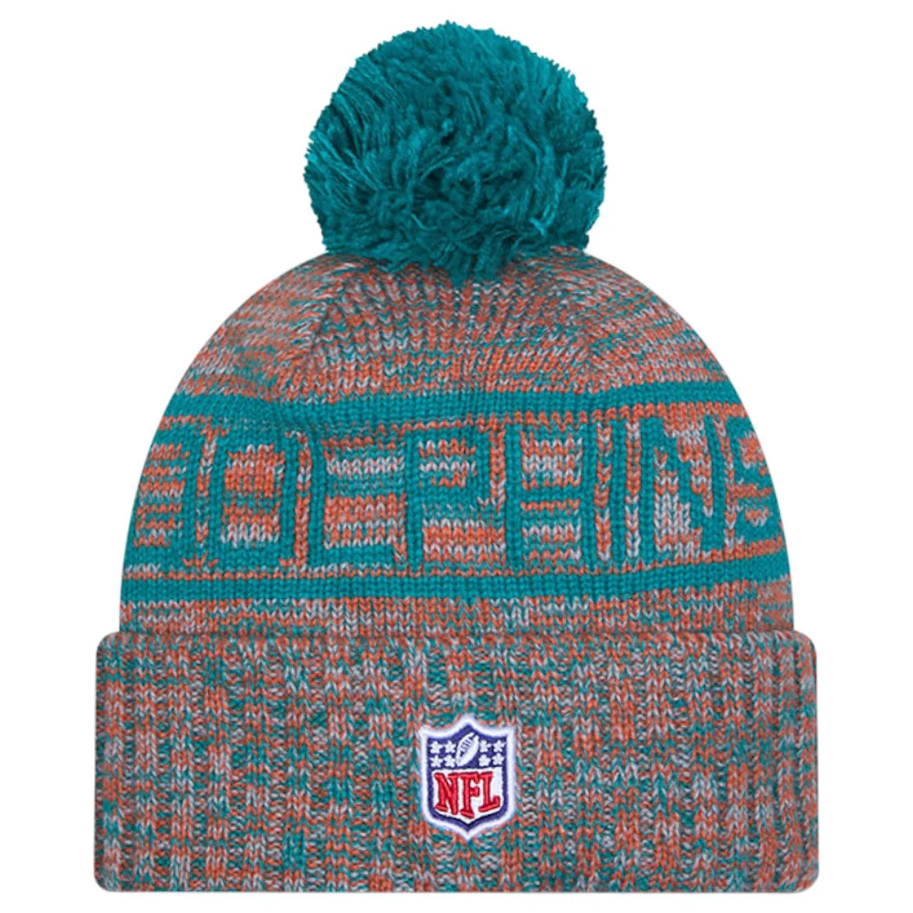 New Era NFL 2025 Dolphins Sideline Bobble Hat - Image 2