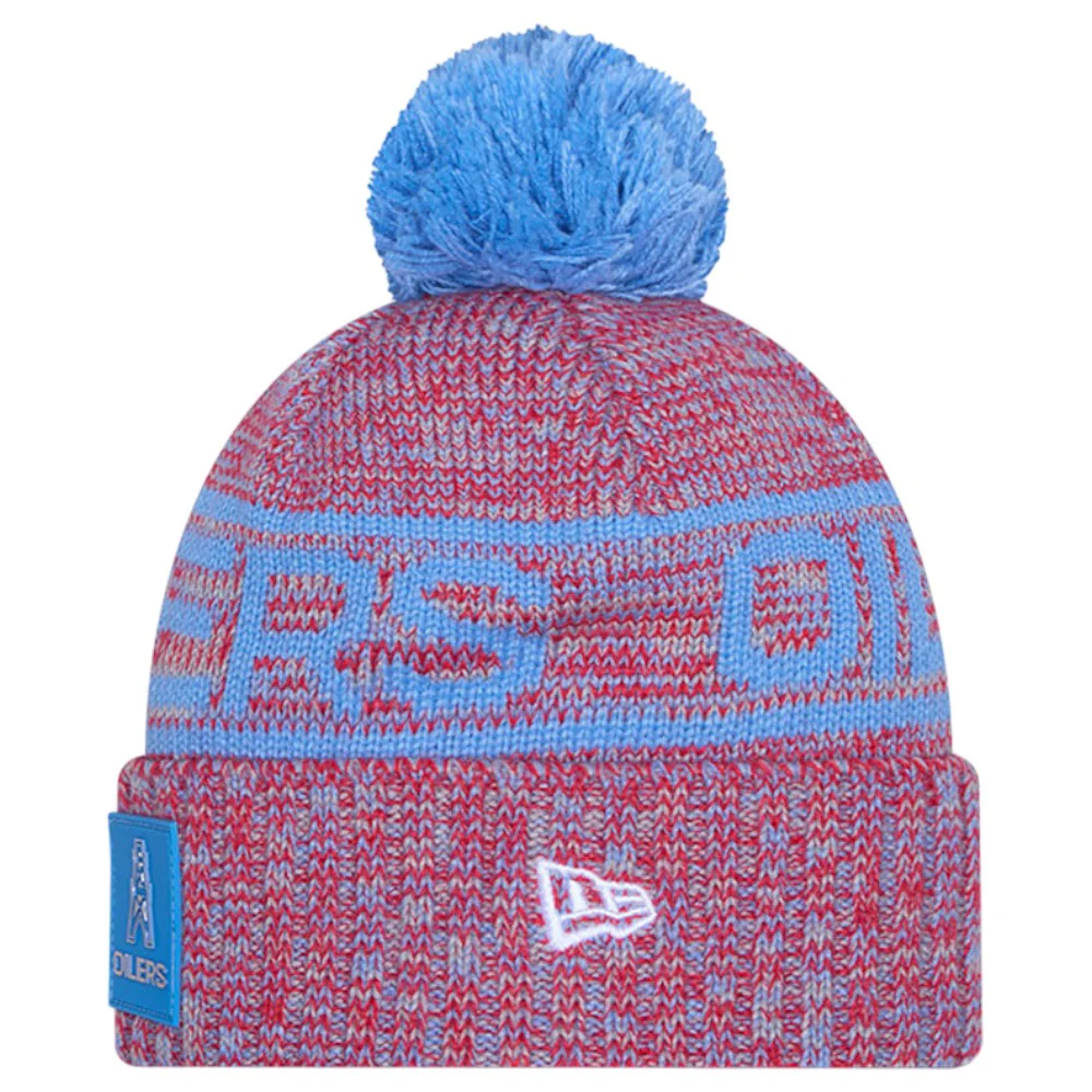 New Era NFL 2025 Oilers Sideline Bobble Hat - Image 2