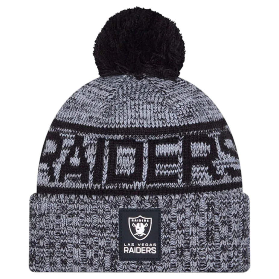 New Era NFL 2025 Raiders Sideline Bobble Hat
