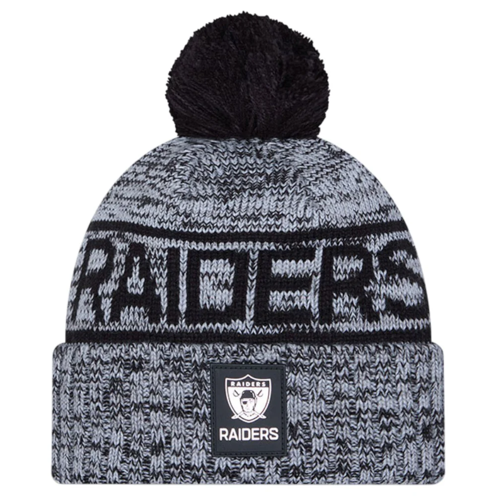 New Era NFL 2025 Oak Raiders Sideline Bobble Hat