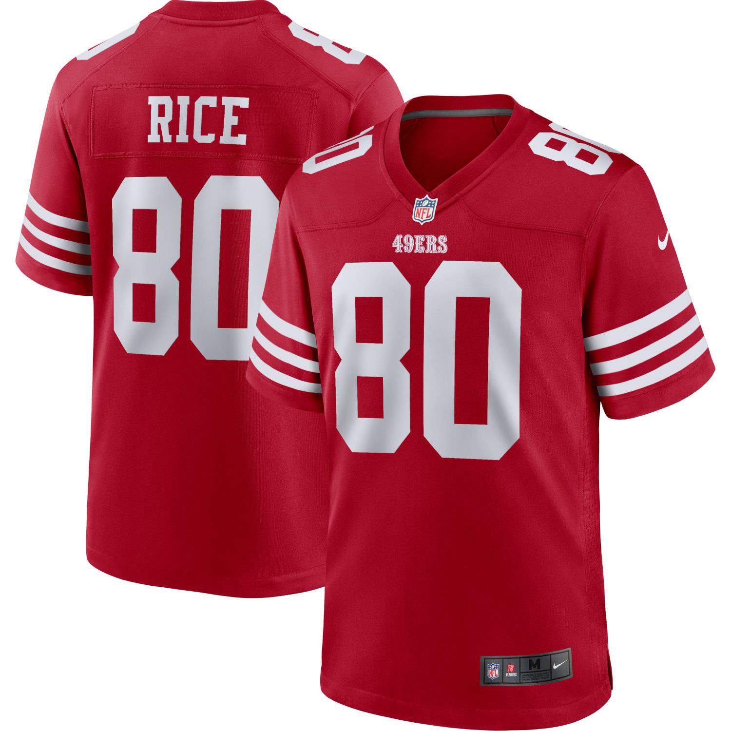 Nike NFL 49ers Rice 80 Home Game Jersey - Image 3