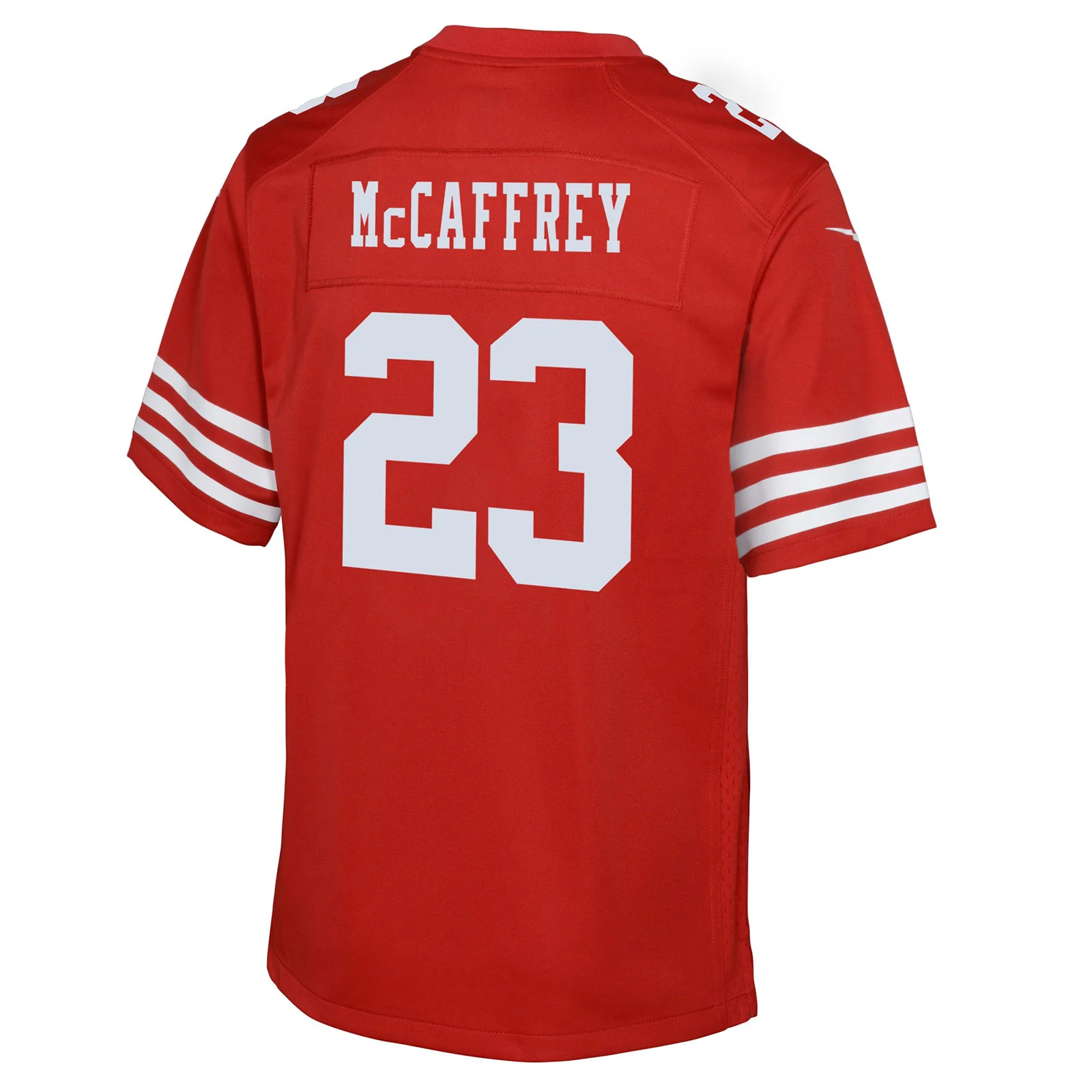 Nike 49ers McCaffrey 23 Kids Game Jersey - Image 2