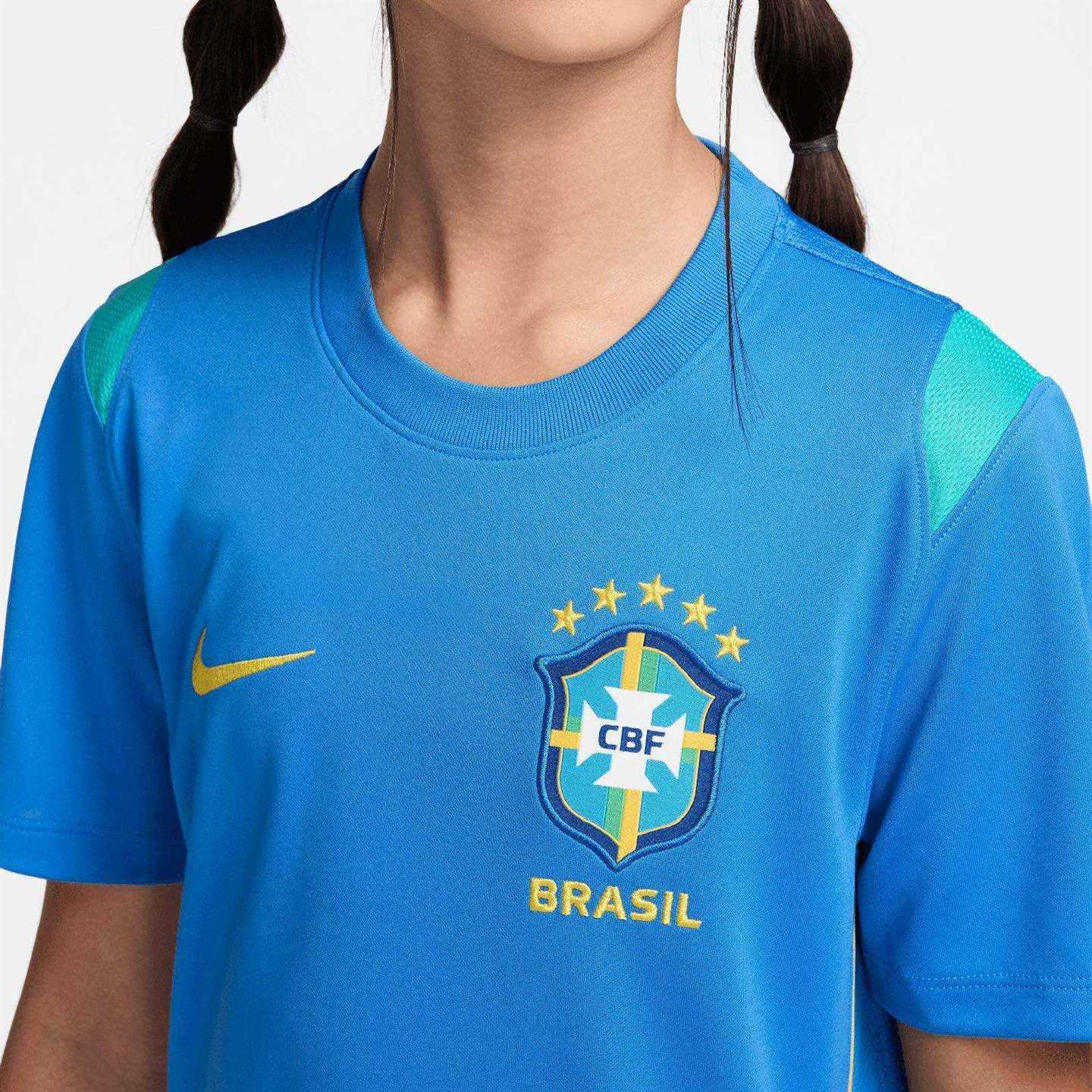 Nike Kids Brazil World Cup 2026 Academy Pro Dri-FIT Soccer Short-Sleeve Knit Top - Image 3