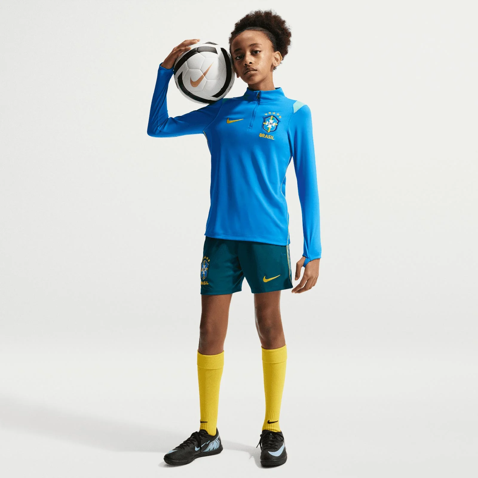 Nike Kids Brazil World Cup 2026 Academy Pro Dri-FIT Soccer Knit Drill Top - Image 7