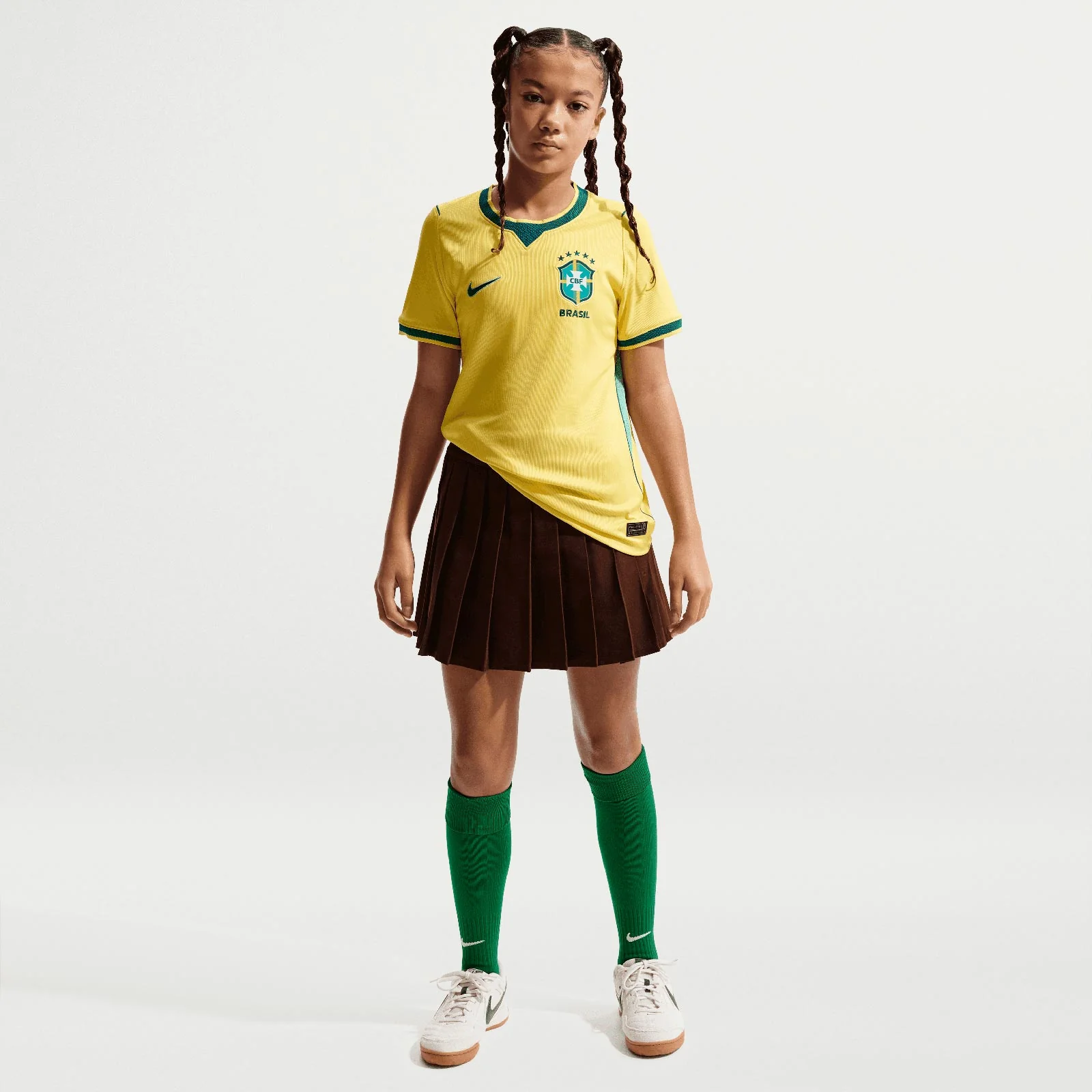 Nike Kids Brazil World Cup 2026 Stadium Home Dri-FIT Soccer Replica Jersey - Image 7