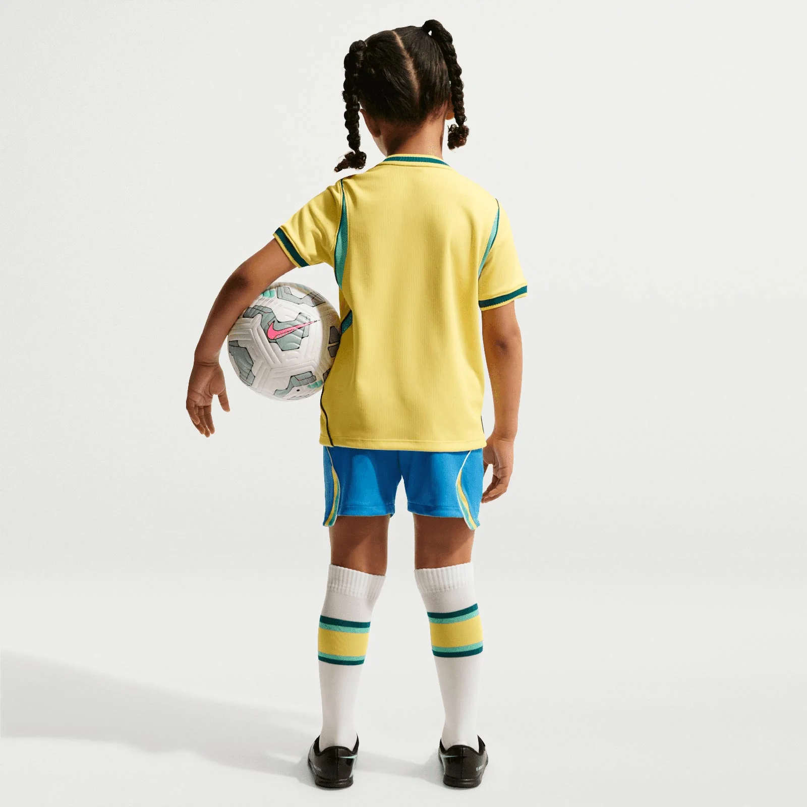Nike Kids Brazil World Cup 2026 Stadium Home Soccer Replica 3-Piece Kit - Image 4