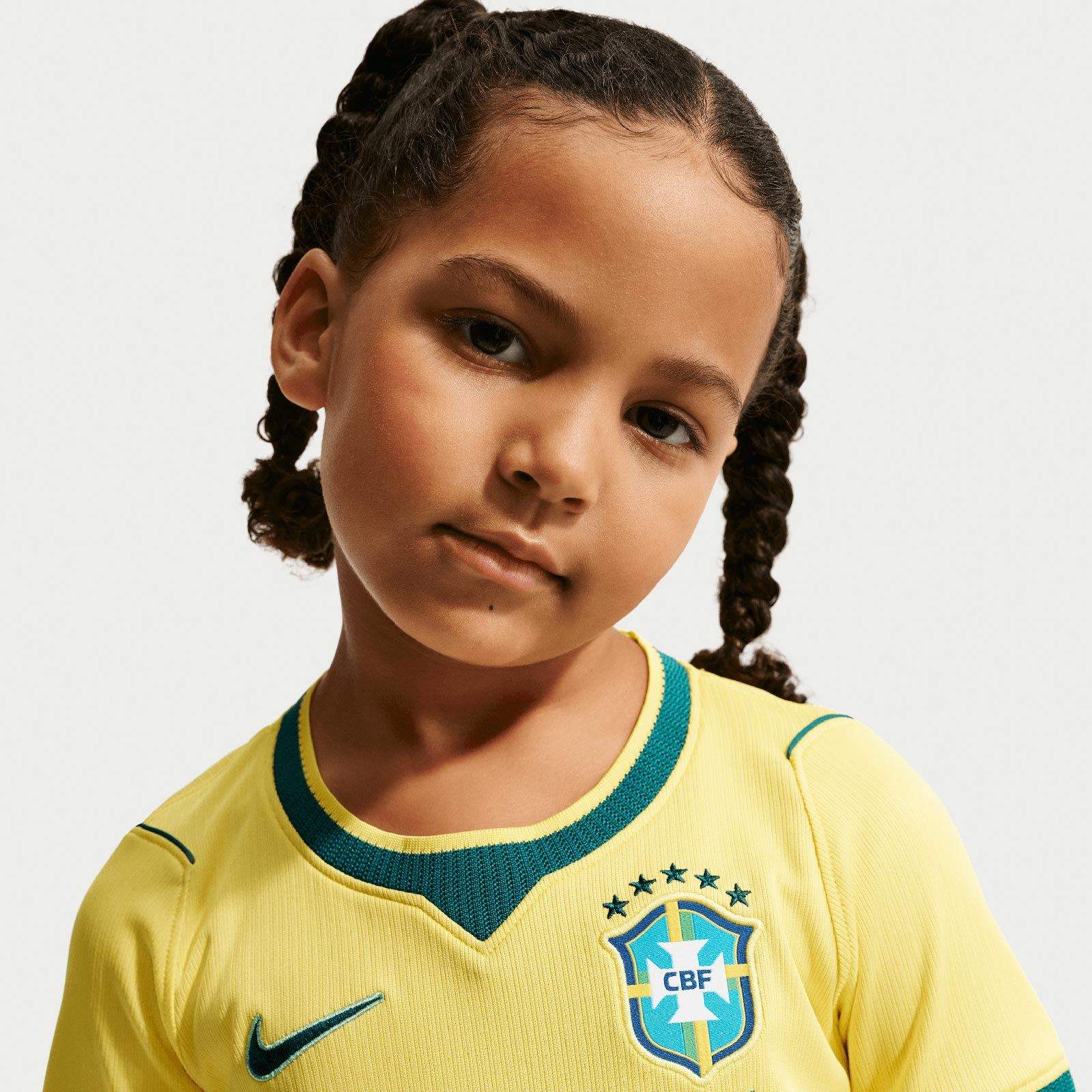 Nike Kids Brazil World Cup 2026 Stadium Home Soccer Replica 3-Piece Kit - Image 5