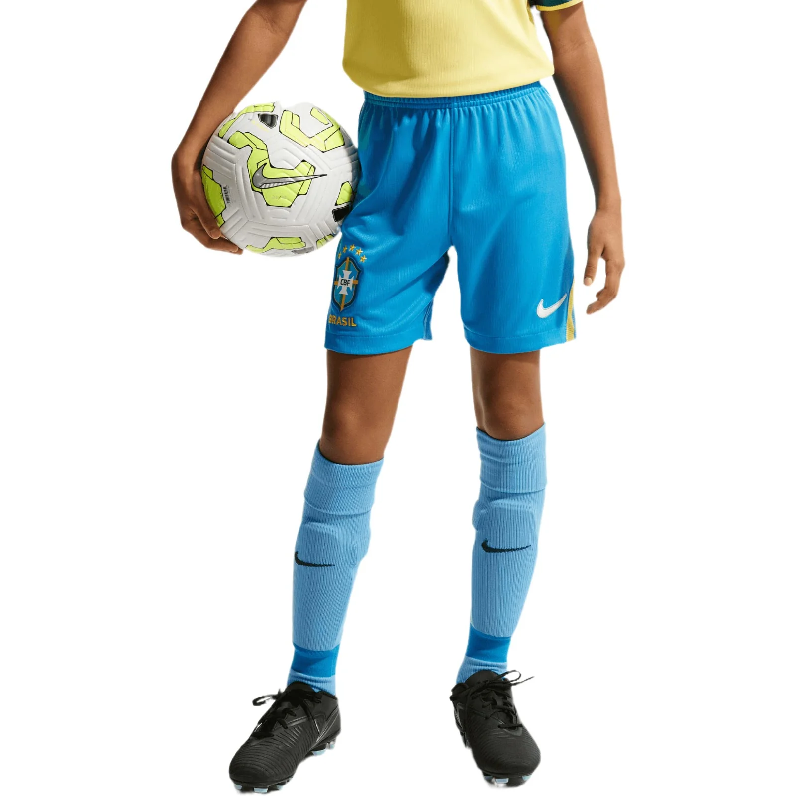 Nike Kids Brazil World Cup 2026 Stadium Home Dri-FIT Soccer Replica Shorts