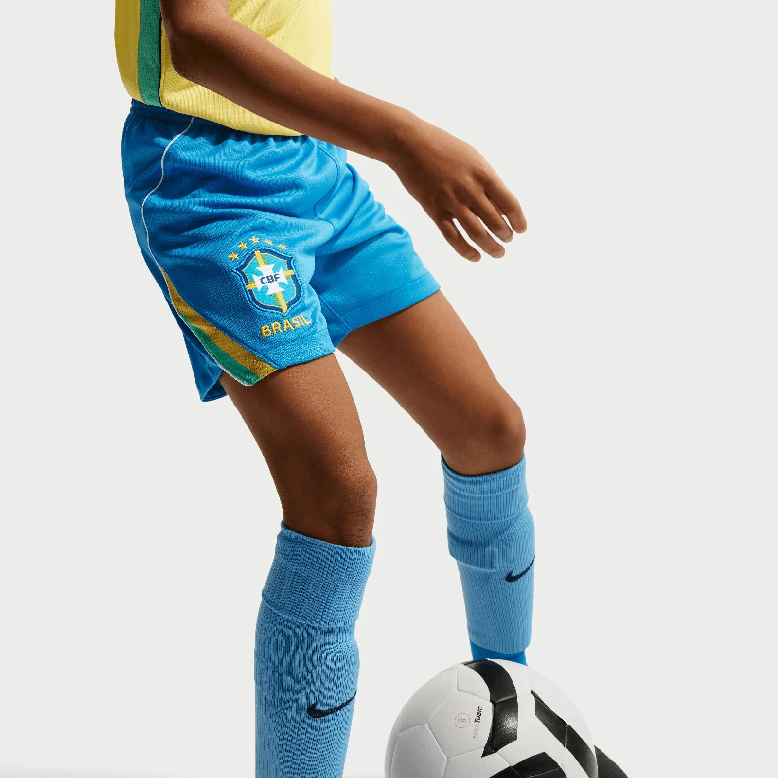 Nike Kids Brazil World Cup 2026 Stadium Home Dri-FIT Soccer Replica Shorts - Image 5