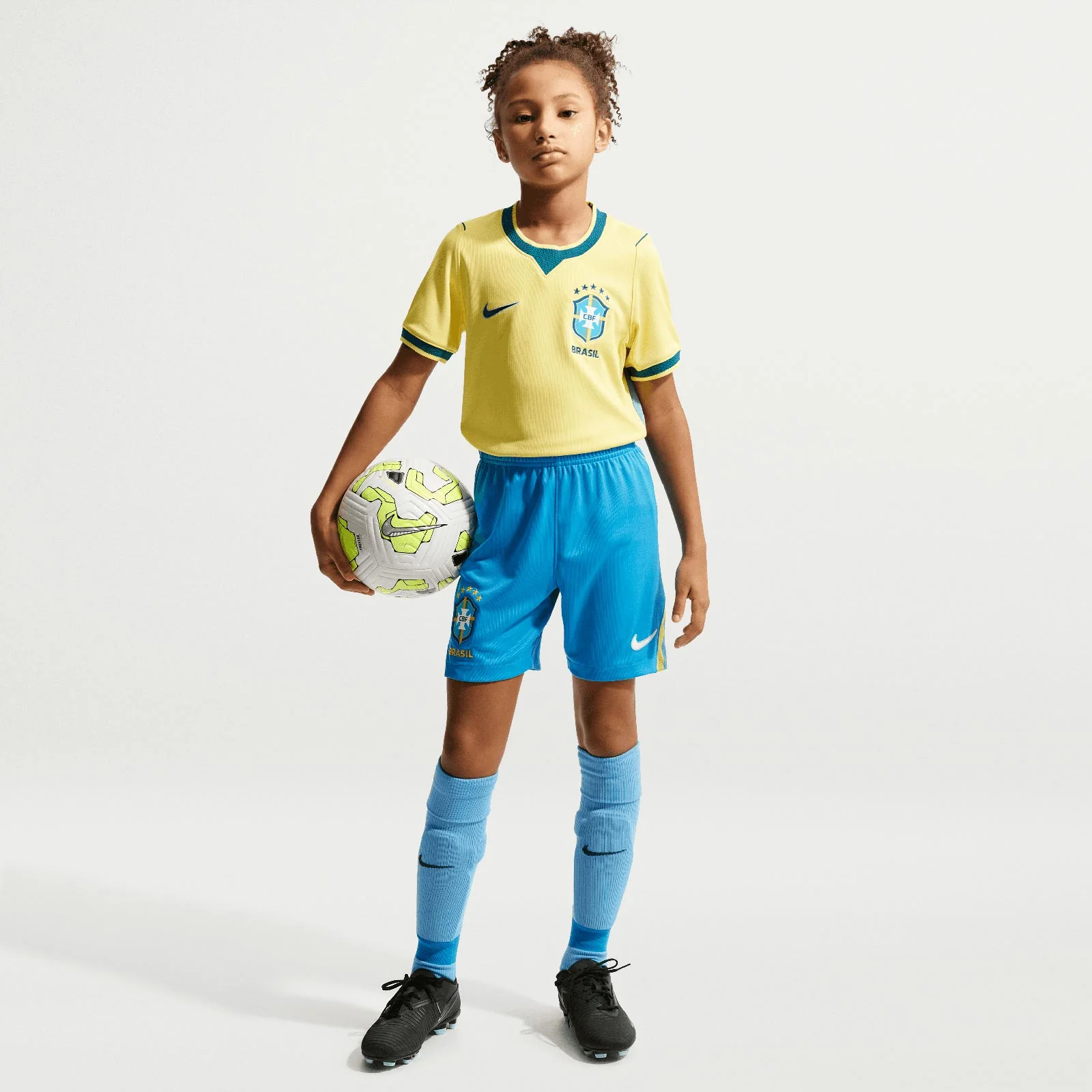 Nike Kids Brazil World Cup 2026 Stadium Home Dri-FIT Soccer Replica Shorts - Image 6