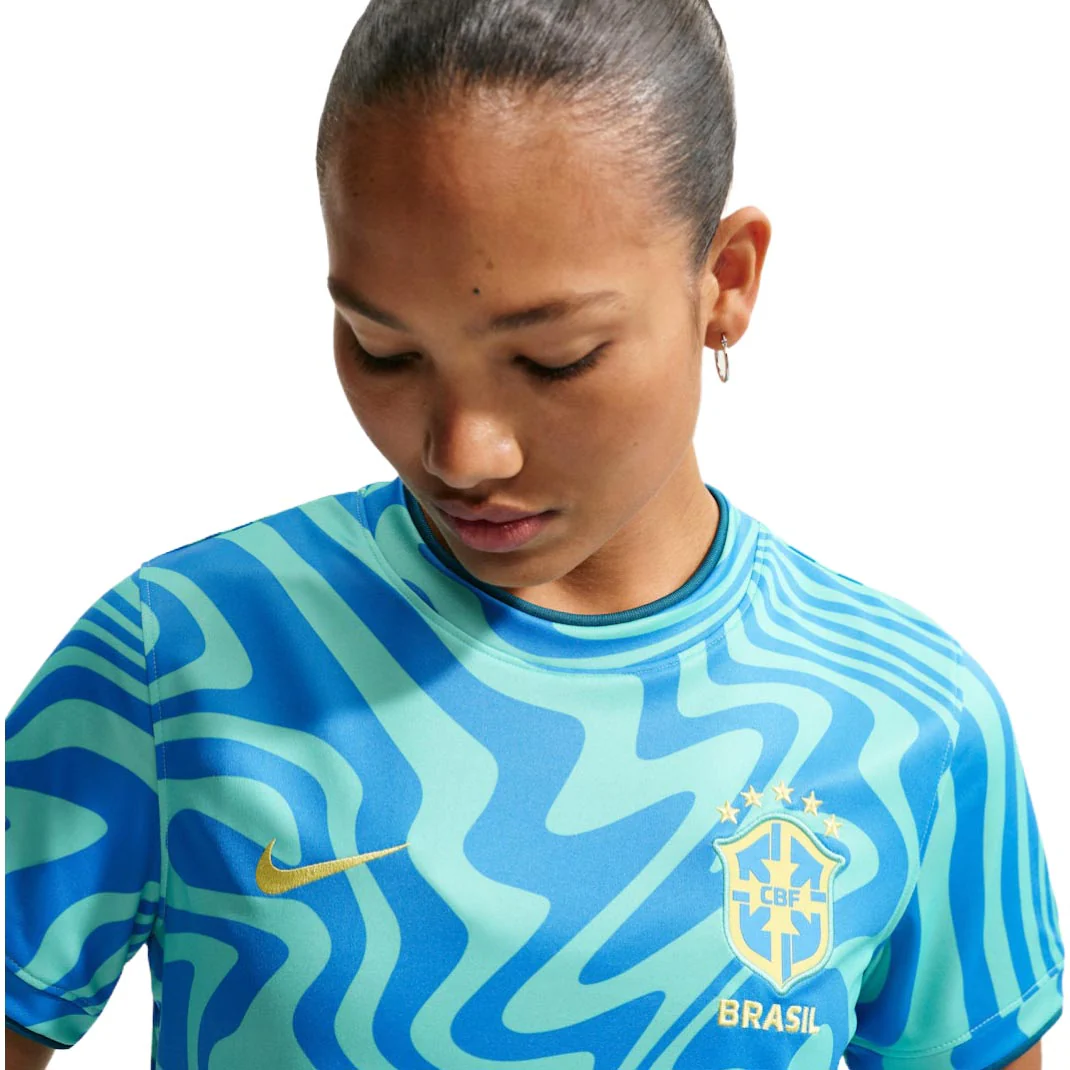Nike Kids Brazil World Cup 2026 Dri-FIT Soccer Pre-Match Short-Sleeve Top - Image 5