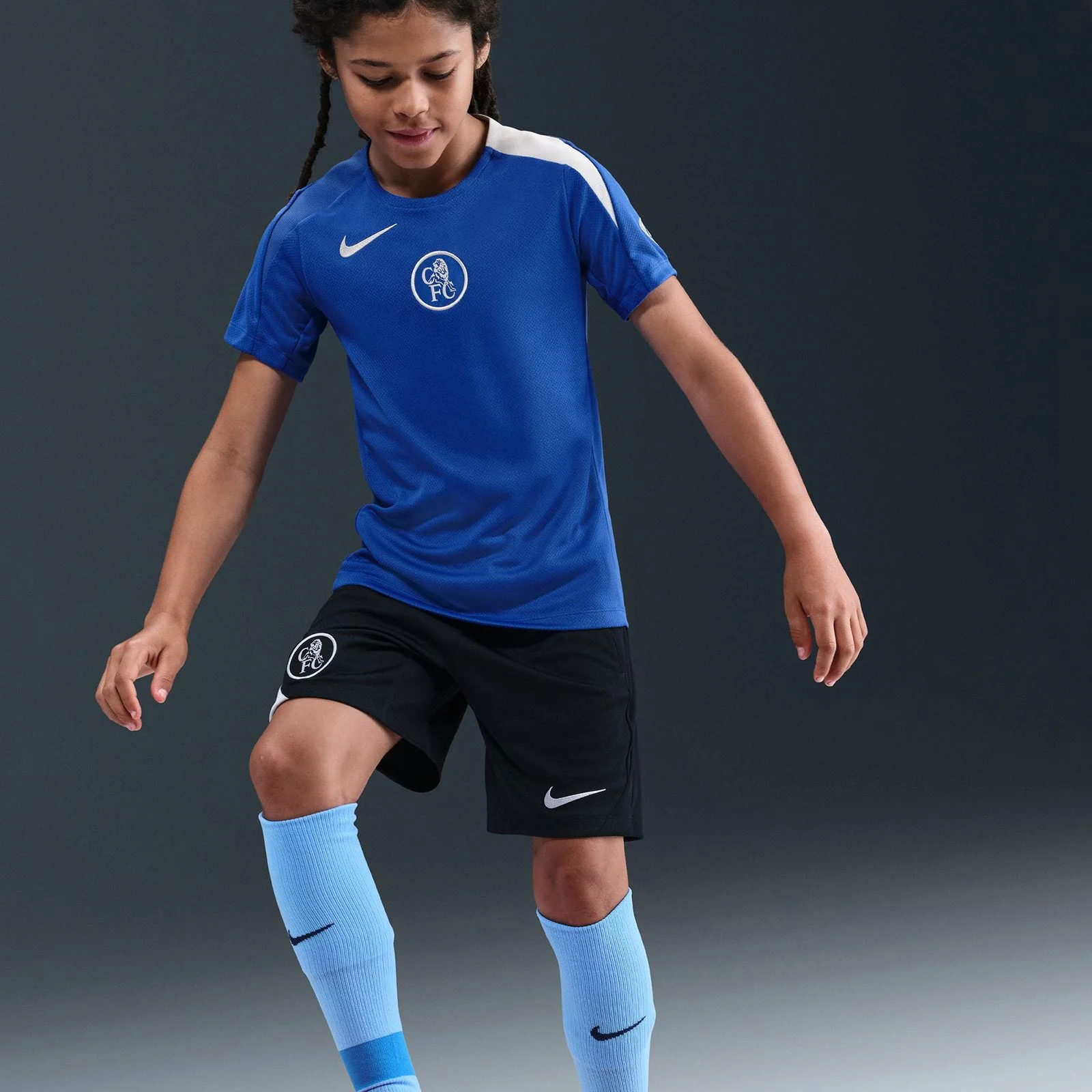 Nike Chelsea FC Strike Third Kids Dri-FIT Total 90 Soccer Short-Sleeve Top - Image 5