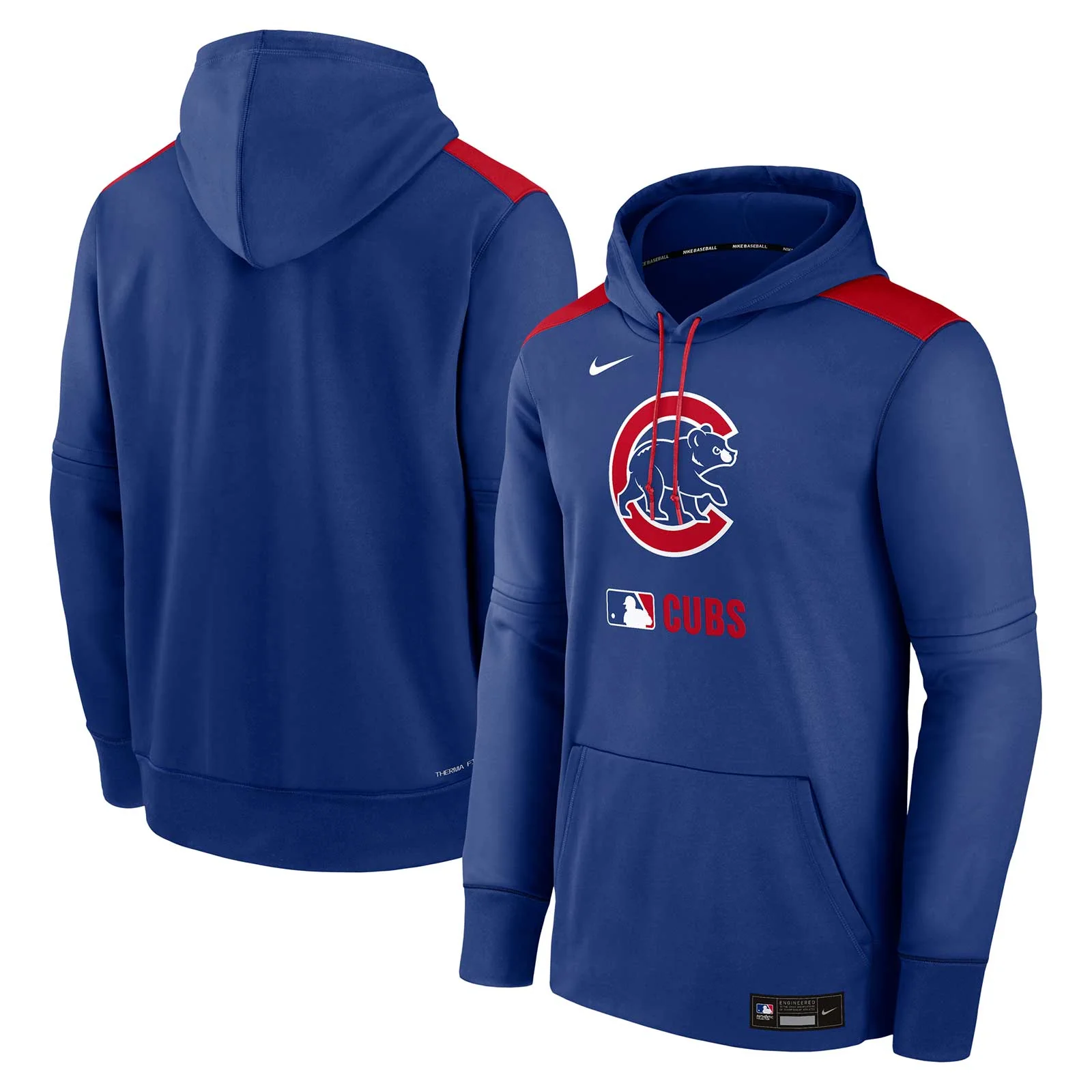 Nike Chicago Cubs 2025 Authentic Classic Pullover Hoodie - Image 3