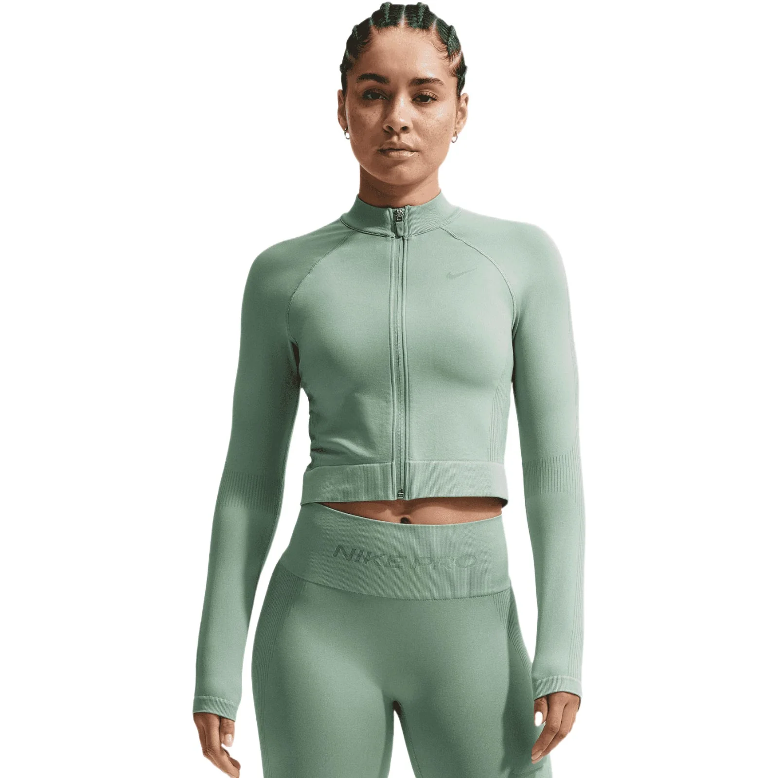 Nike Pro Seamless Womens Dri-FIT Full-Zip Mid-Layer Top