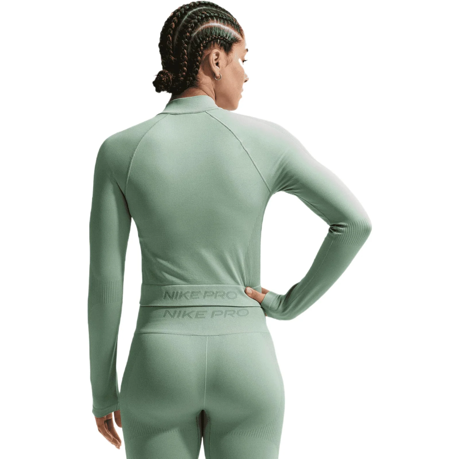 Nike Pro Seamless Womens Dri-FIT Full-Zip Mid-Layer Top - Image 2