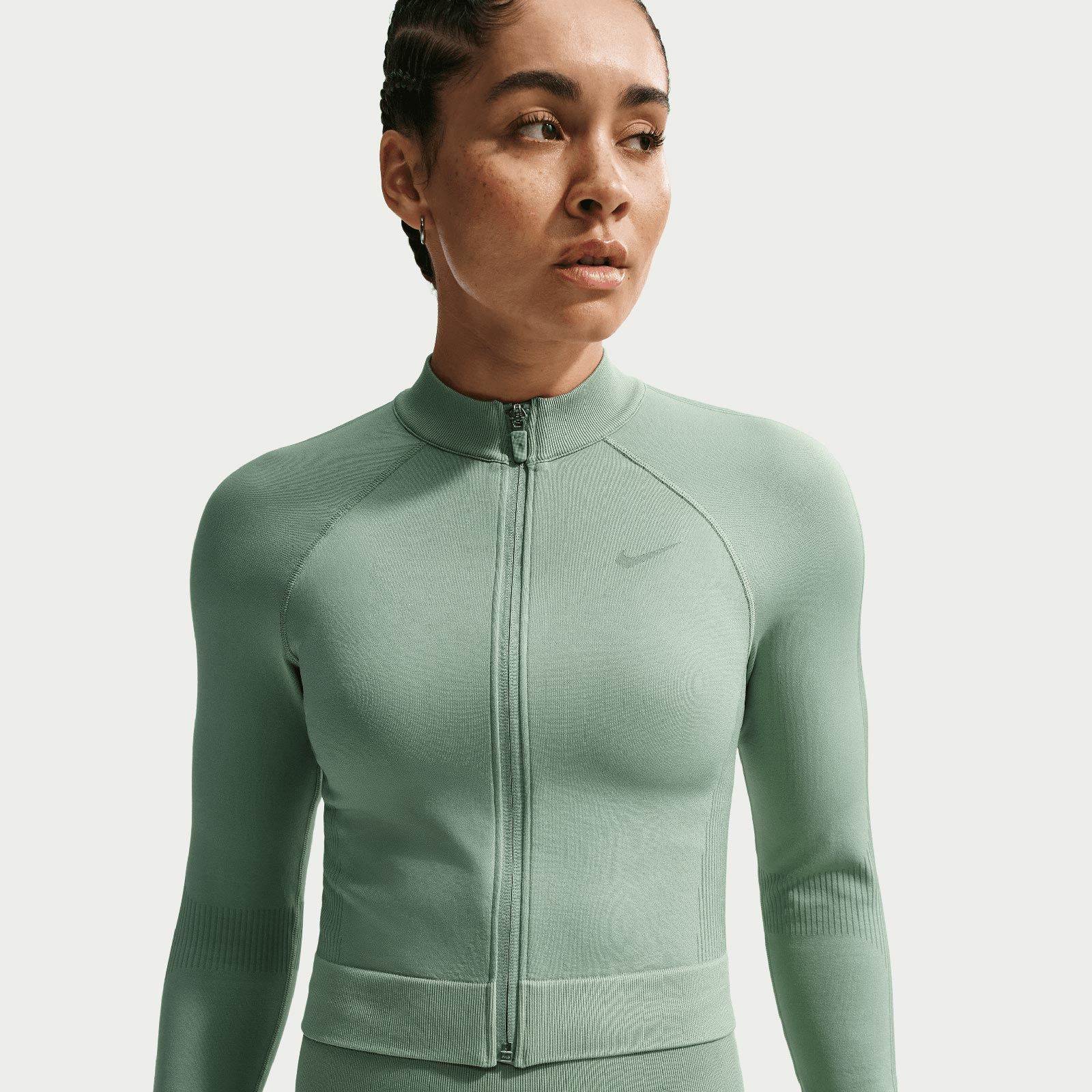 Nike Pro Seamless Womens Dri-FIT Full-Zip Mid-Layer Top - Image 3
