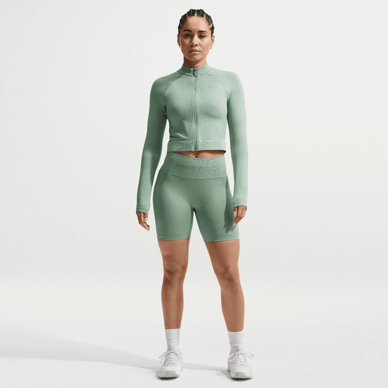 Nike Pro Seamless Womens Dri-FIT Full-Zip Mid-Layer Top - Image 6