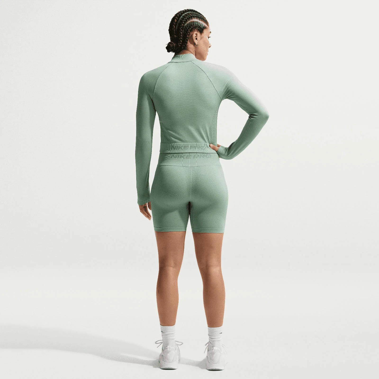 Nike Pro Seamless Womens Dri-FIT Full-Zip Mid-Layer Top - Image 7