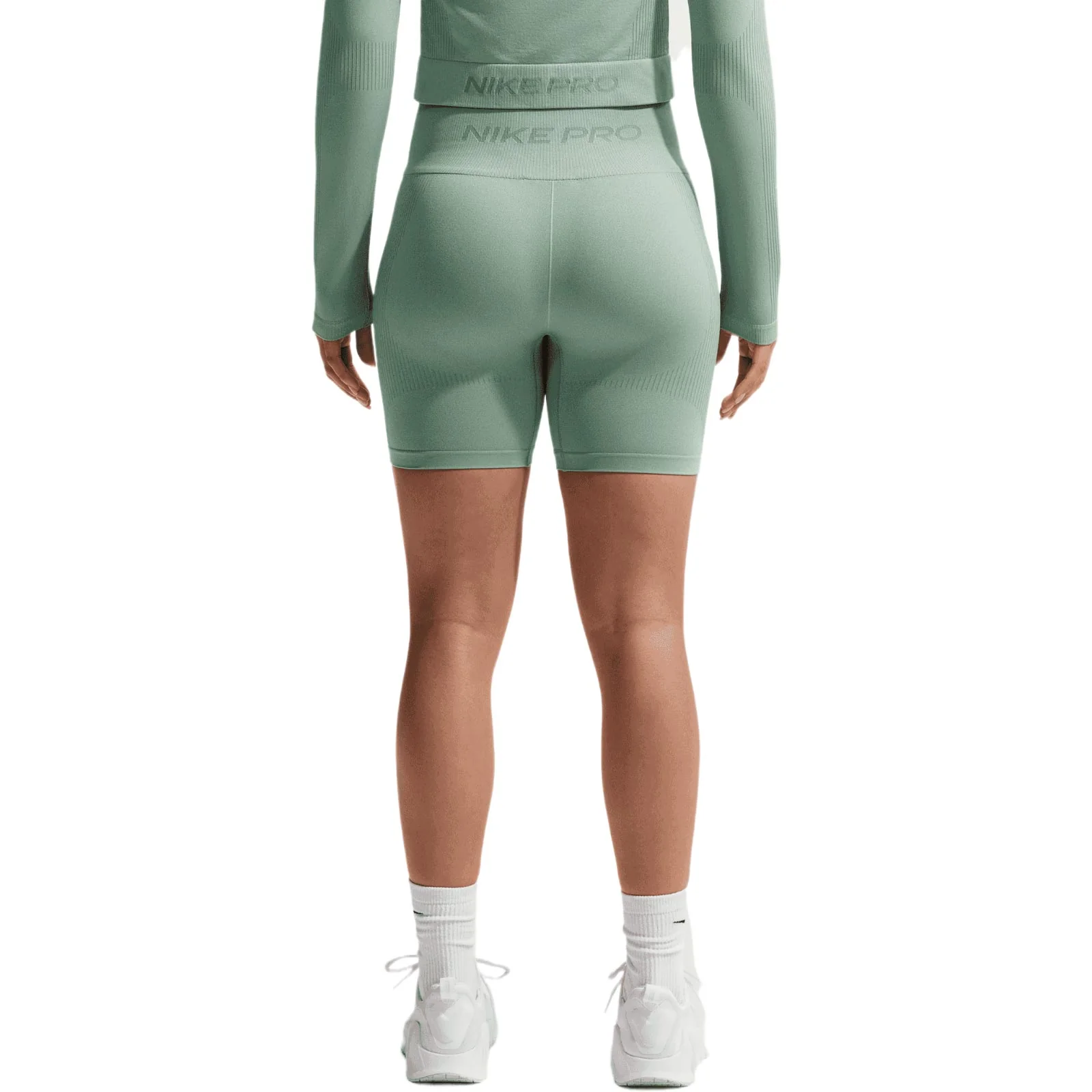 Nike Pro Seamless Womens Dri-FIT High-Waisted 5" Biker Shorts - Image 2