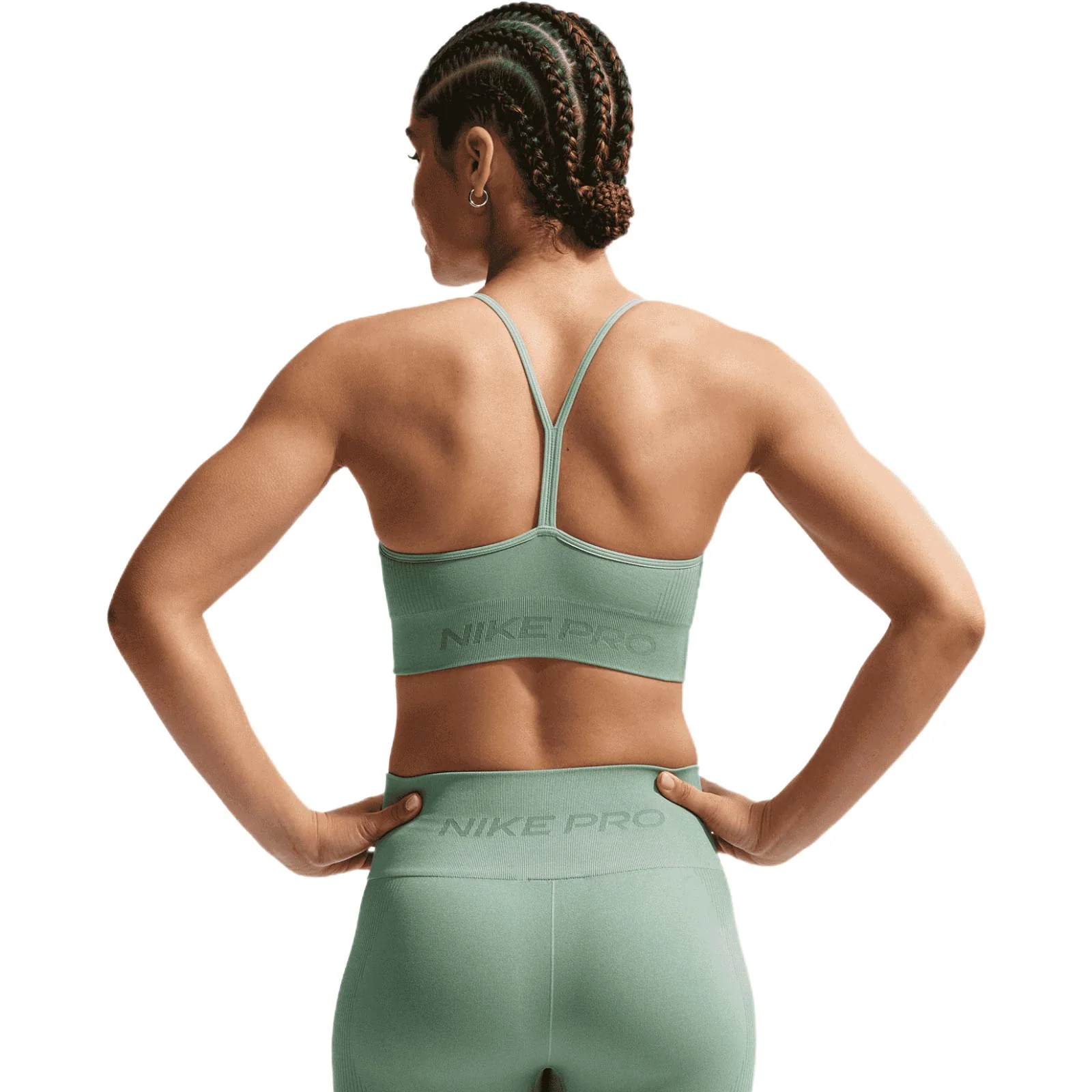Nike Pro Seamless Womens Light-Support Padded Sports Bra - Image 2