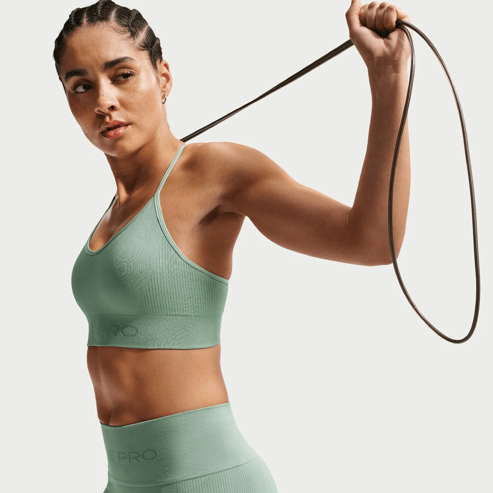 Nike Pro Seamless Womens Light-Support Padded Sports Bra - Image 5