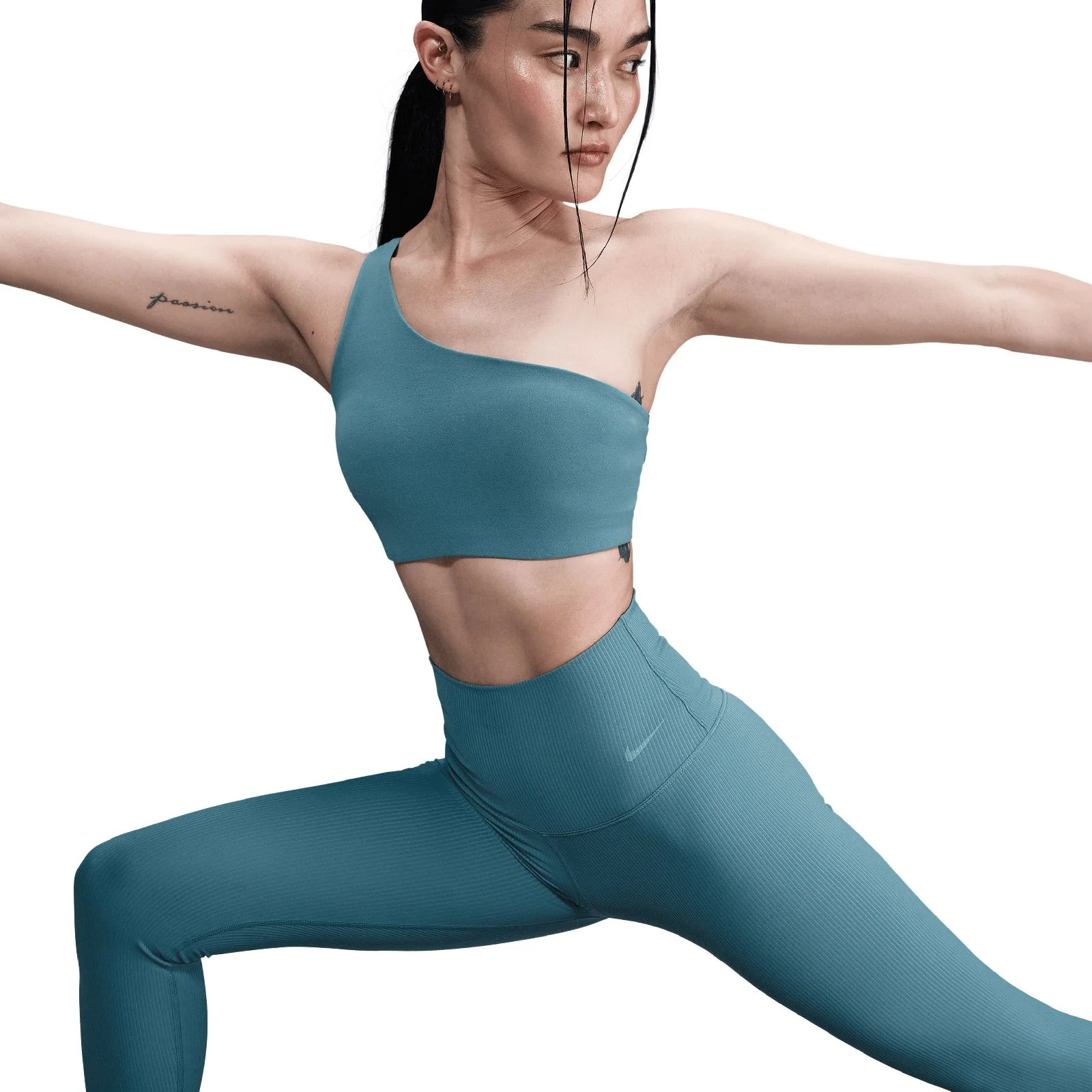 Nike Zenvy Rib Womens Gentle-Support High-Waisted 7/8 Leggings - Image 3