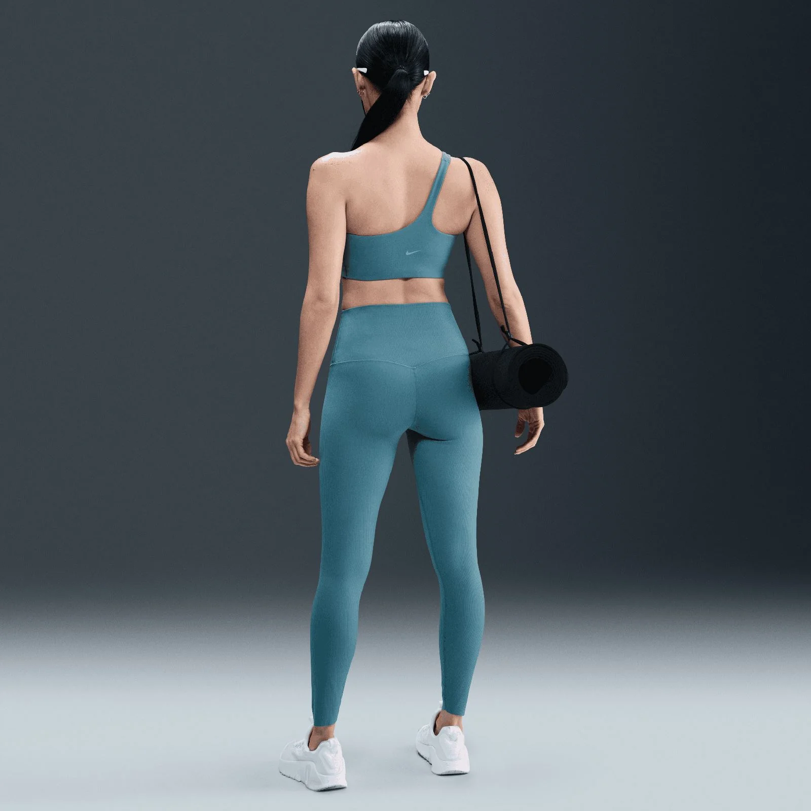Nike Zenvy Rib Womens Gentle-Support High-Waisted 7/8 Leggings - Image 8