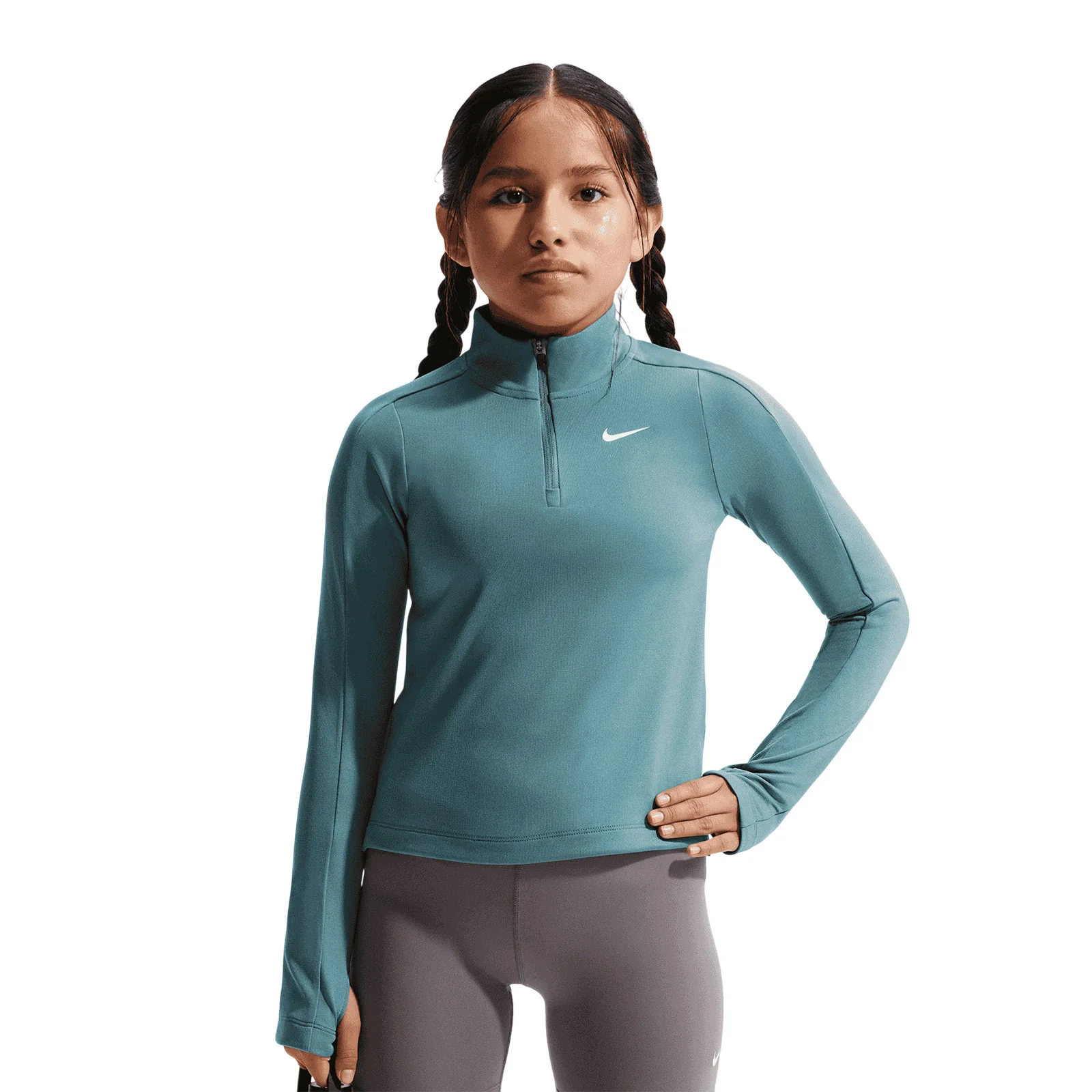 Nike Girls Dri-FIT Long-Sleeve Half-Zip Top