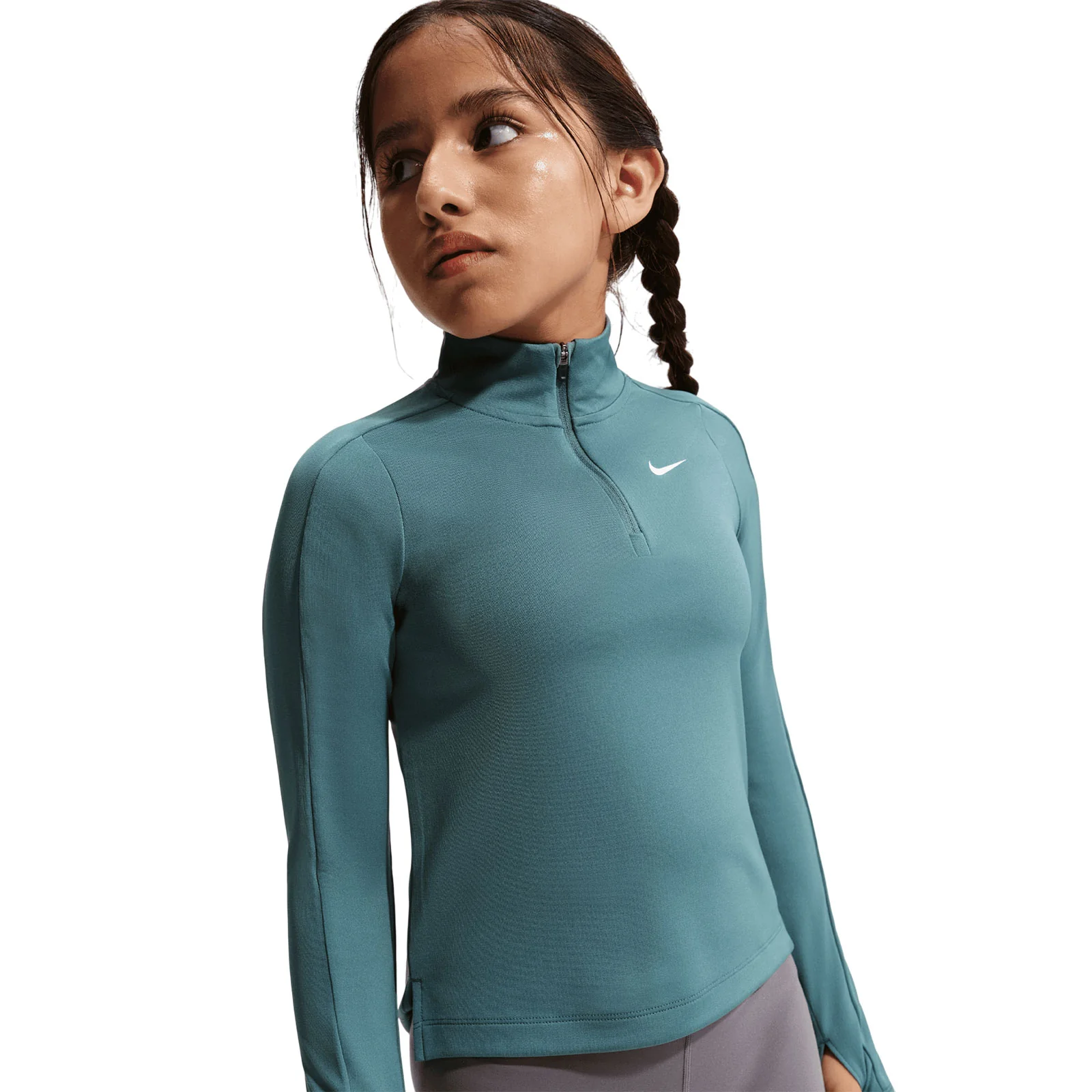 Nike Girls Dri-FIT Long-Sleeve Half-Zip Top - Image 3