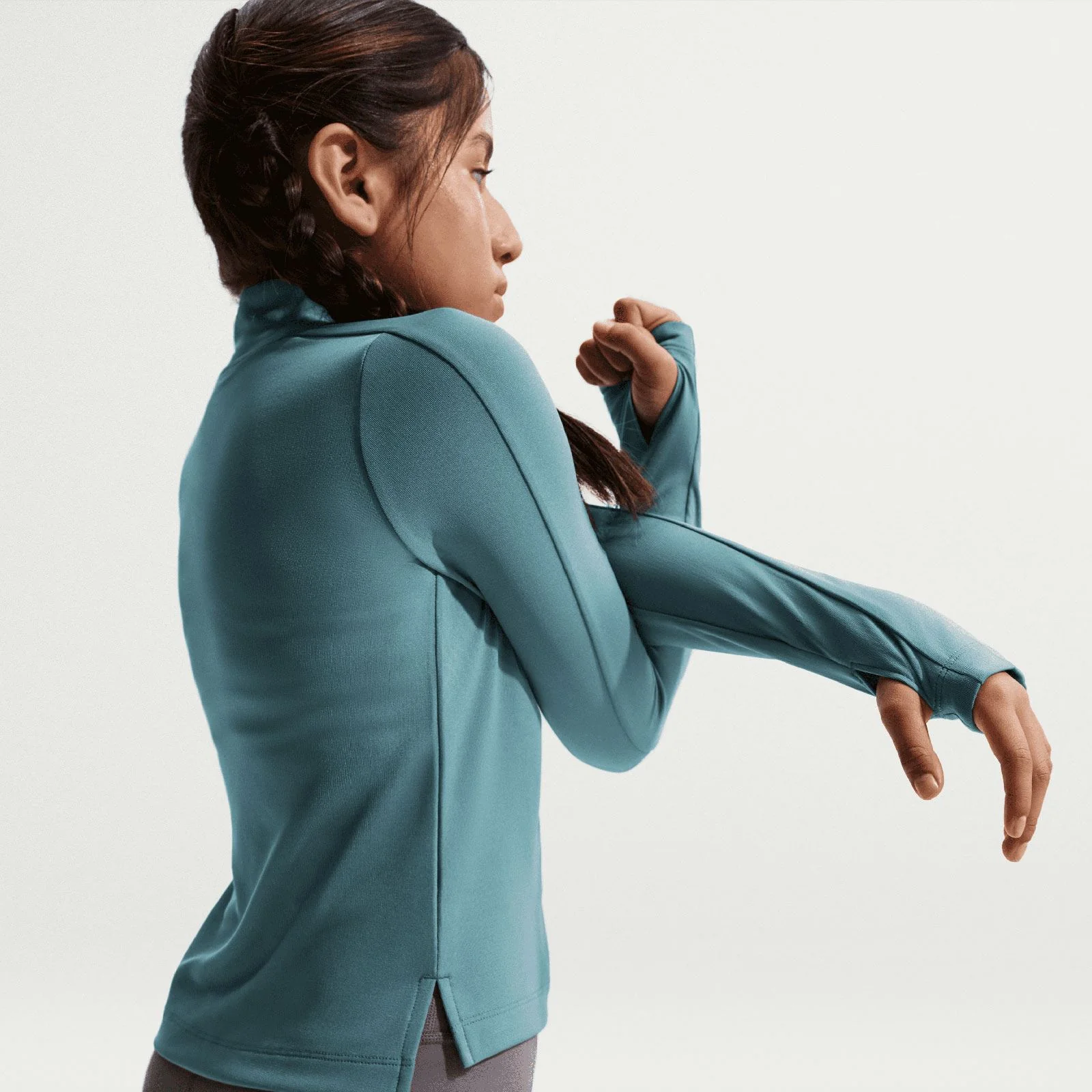 Nike Girls Dri-FIT Long-Sleeve Half-Zip Top - Image 4