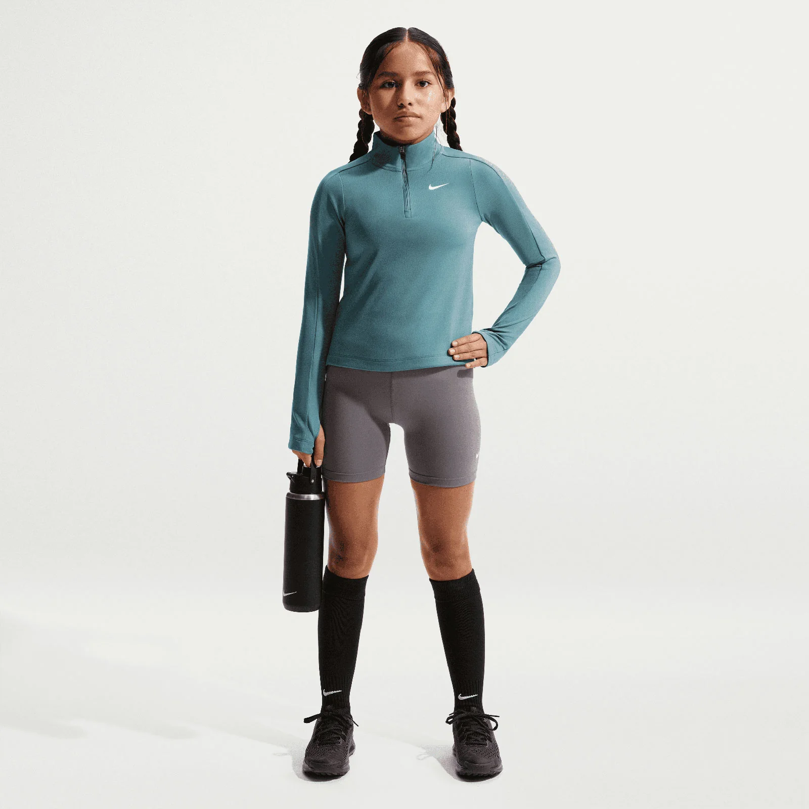 Nike Girls Dri-FIT Long-Sleeve Half-Zip Top - Image 6