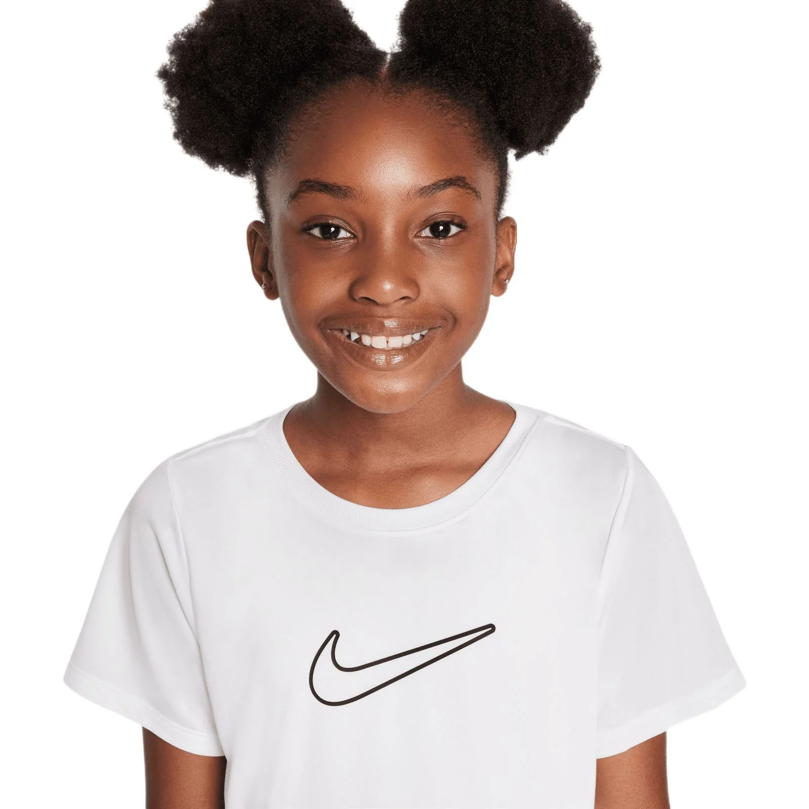 Nike One Fitted Kids Dri-FIT Short-Sleeve Top - Image 3