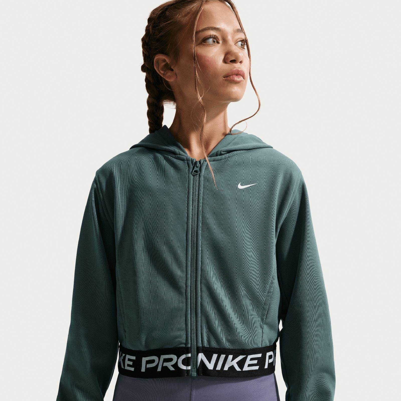Nike Pro Fleece Girls Dri-FIT Full-Zip Hoodie - Image 3