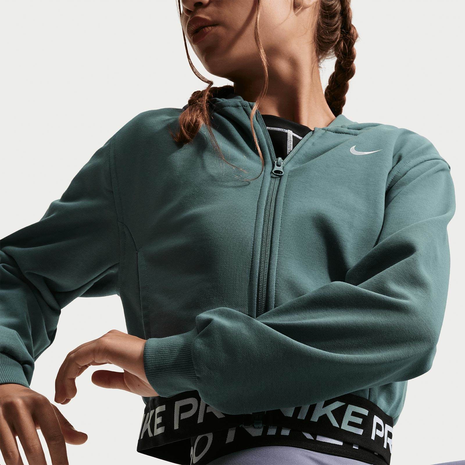 Nike Pro Fleece Girls Dri-FIT Full-Zip Hoodie - Image 5