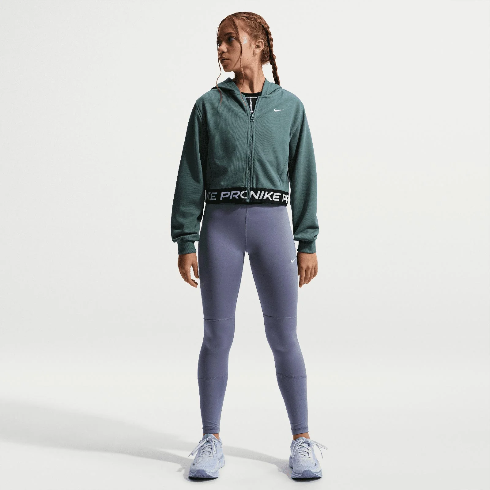 Nike Pro Fleece Girls Dri-FIT Full-Zip Hoodie - Image 6