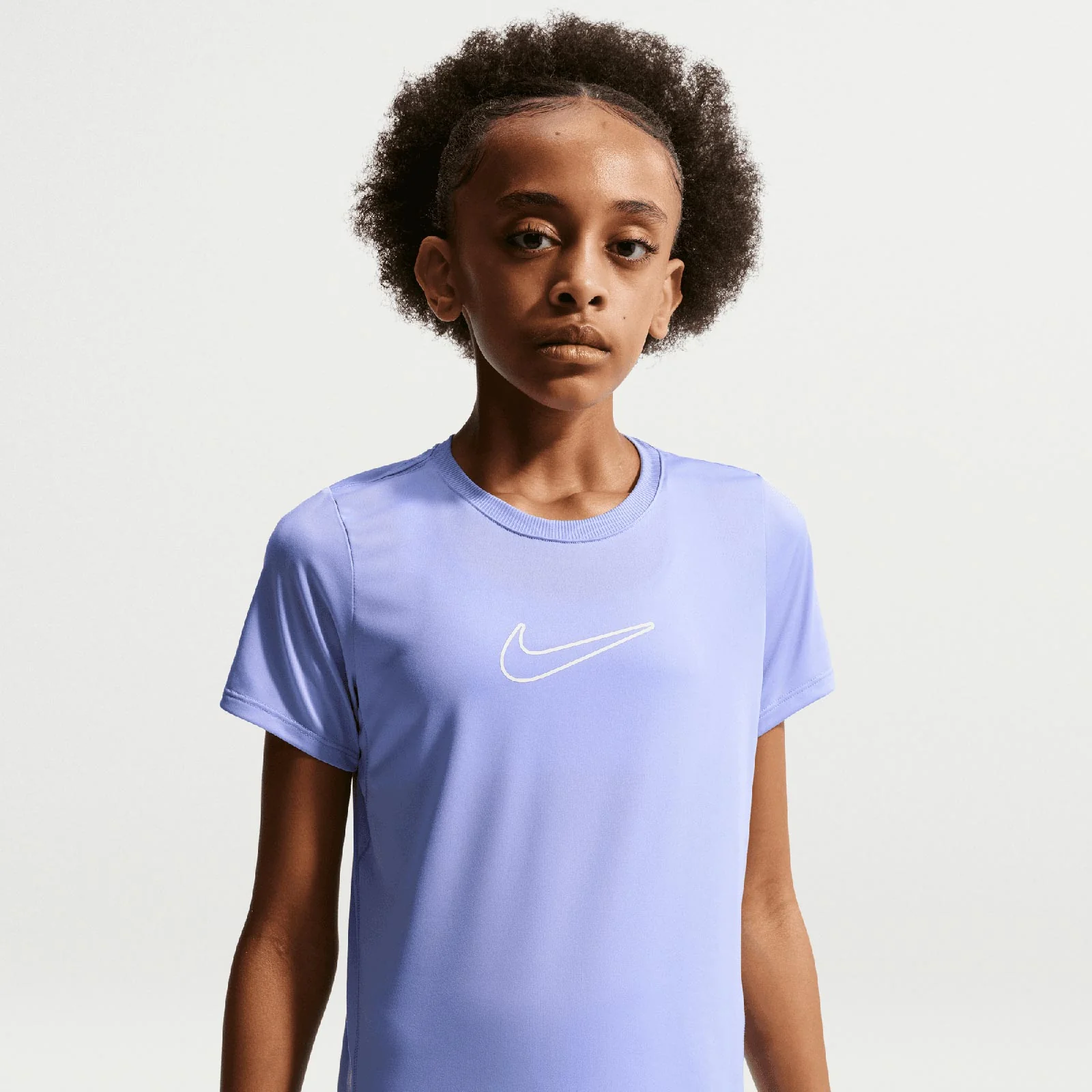 Nike One Fitted Kids Dri-FIT Short-Sleeve Top - Image 3