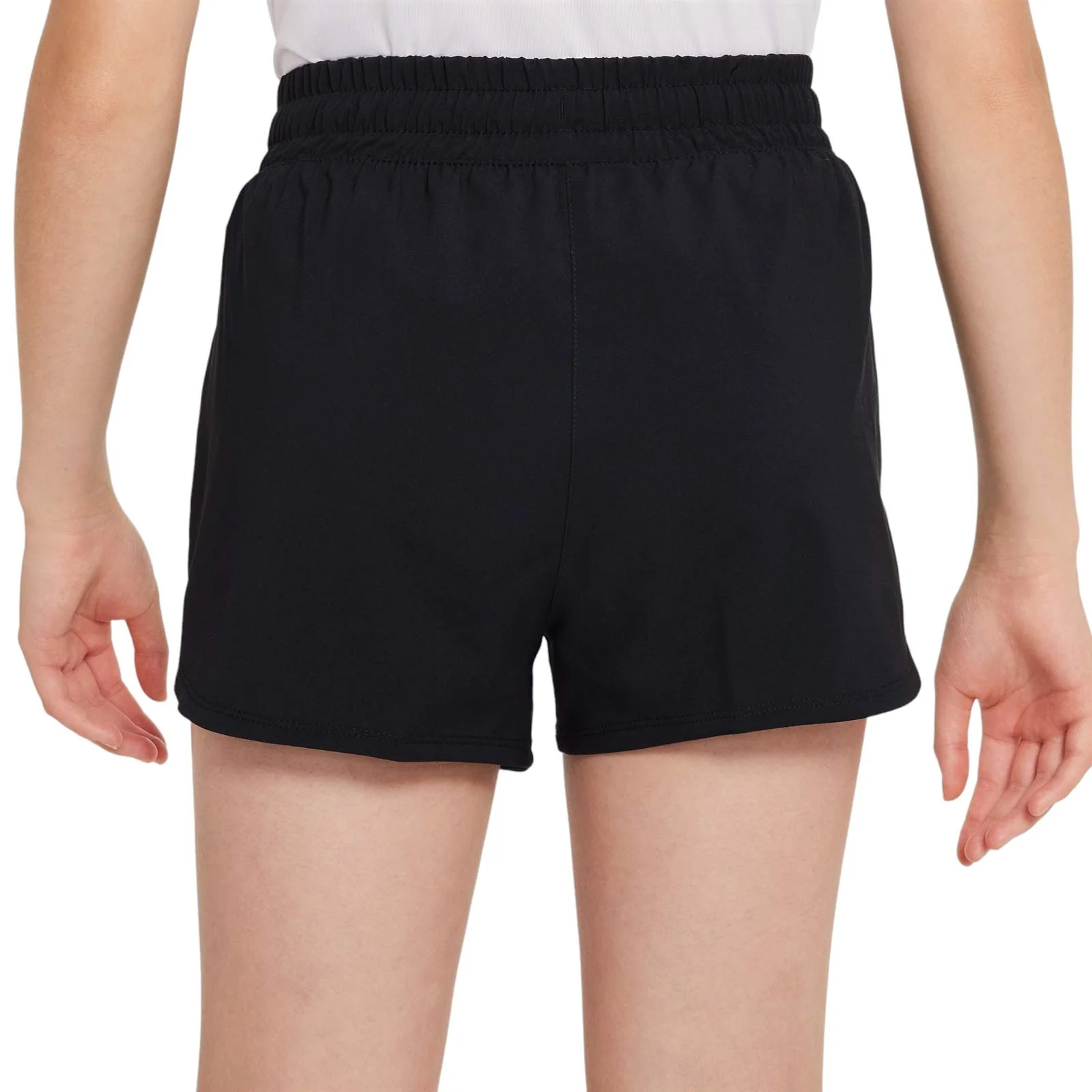 Nike One Kids Dri-FIT High-Waisted Woven Training Shorts - Image 2