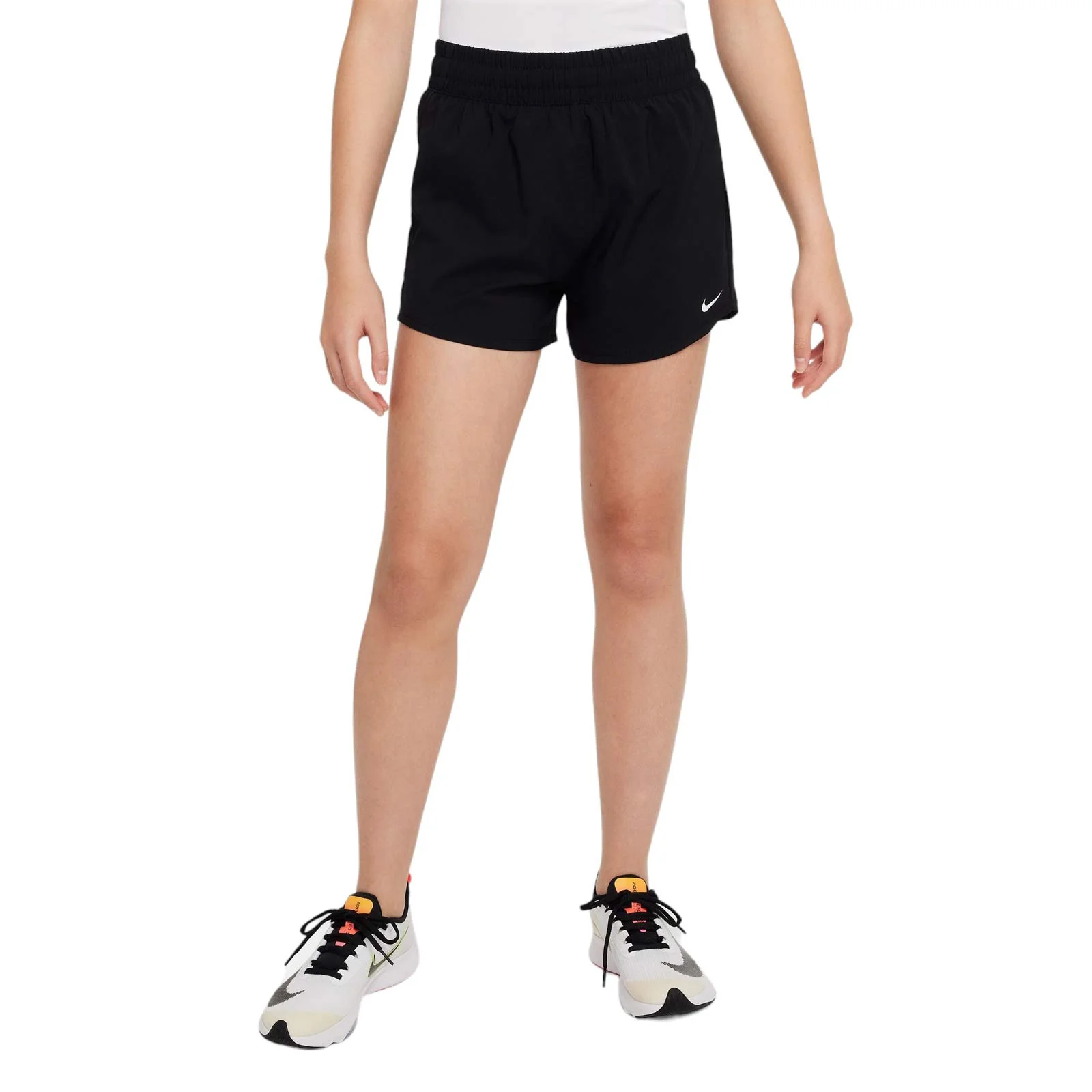 Nike One Kids Dri-FIT High-Waisted Woven Training Shorts - Image 7