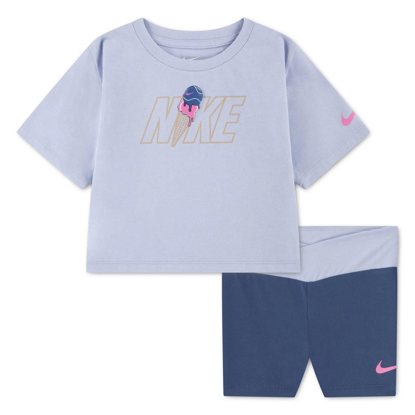 Nike Girls Junior T-Shirt & Bike Shorts Set