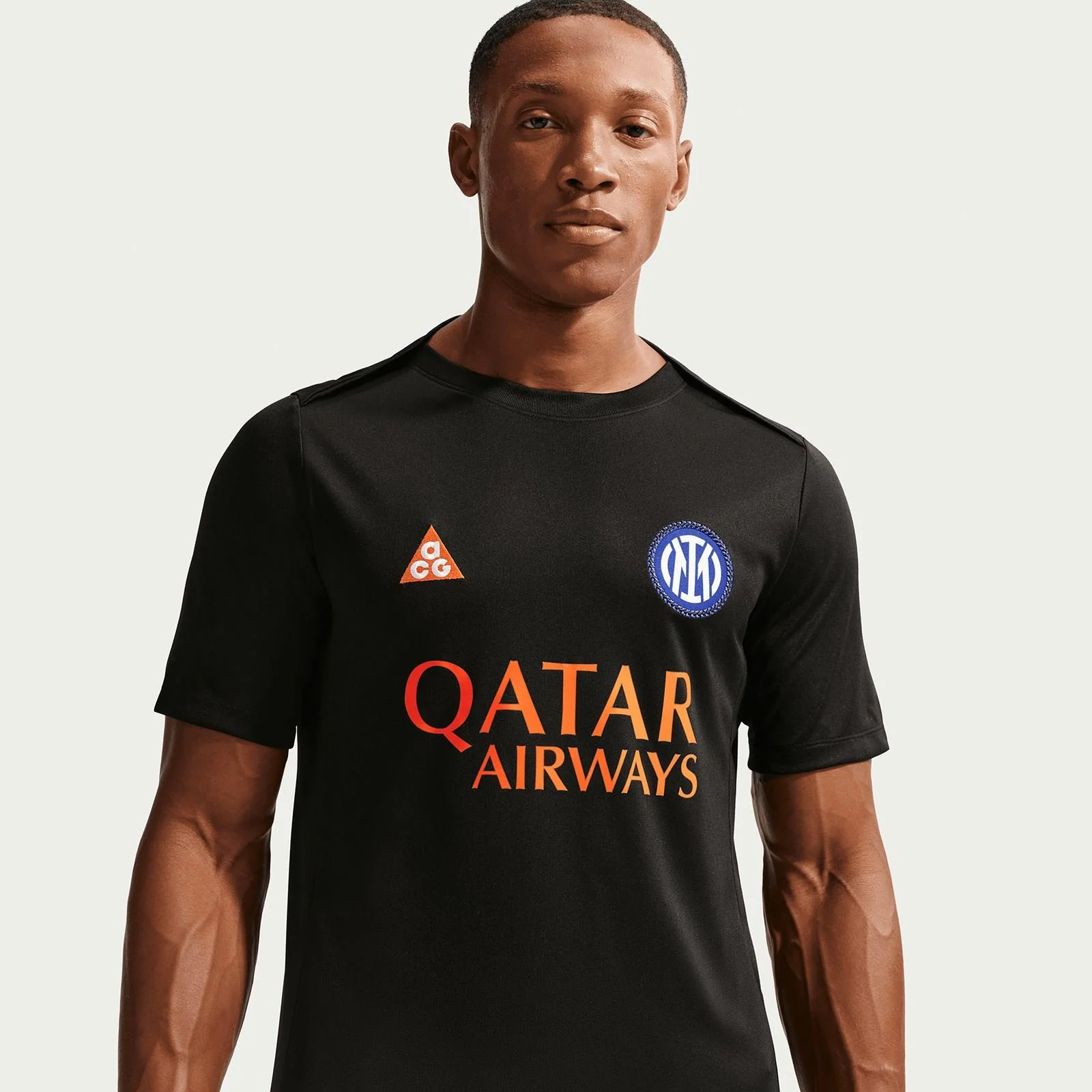 Nike Inter Milan ACG Dri-FIT Mens Soccer Short-Sleeve Pre-Match Top - Image 3