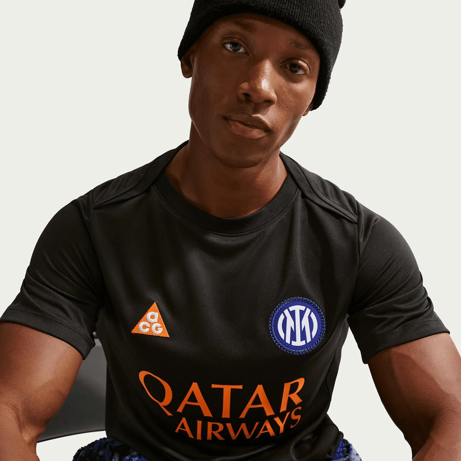 Nike Inter Milan ACG Dri-FIT Mens Soccer Short-Sleeve Pre-Match Top - Image 5