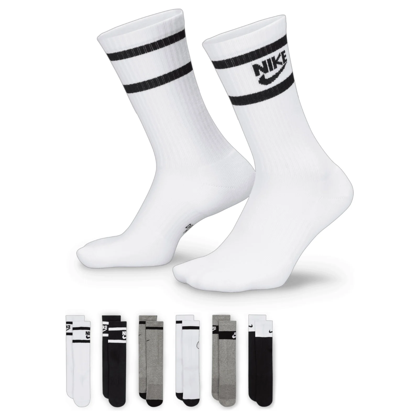 Nike Everyday Kids Cushioned Crew Socks (6 Pairs) - Image 2