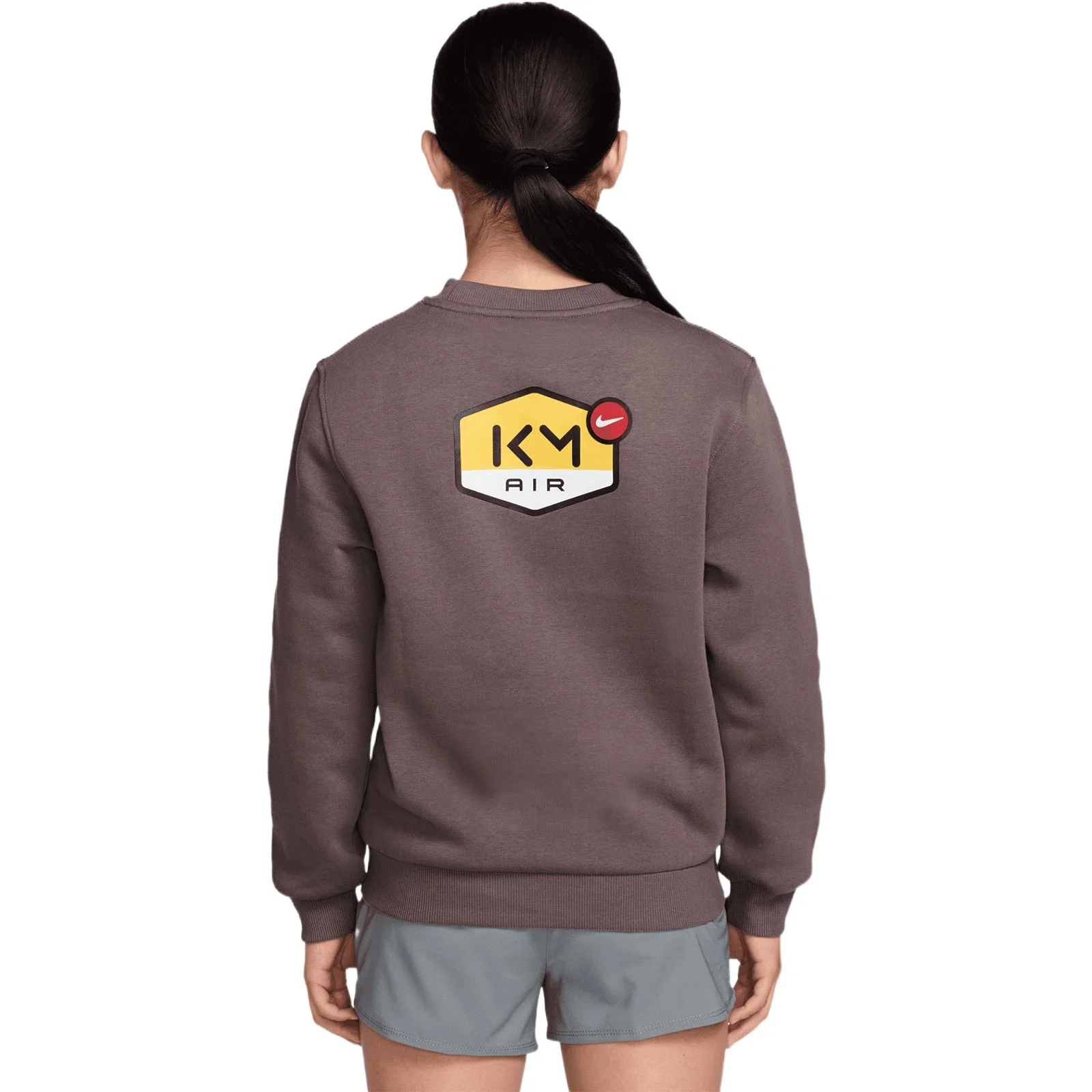Nike Kylian Mbappé Club Fleece Kids Soccer Crew-Neck Sweatshirt - Image 2