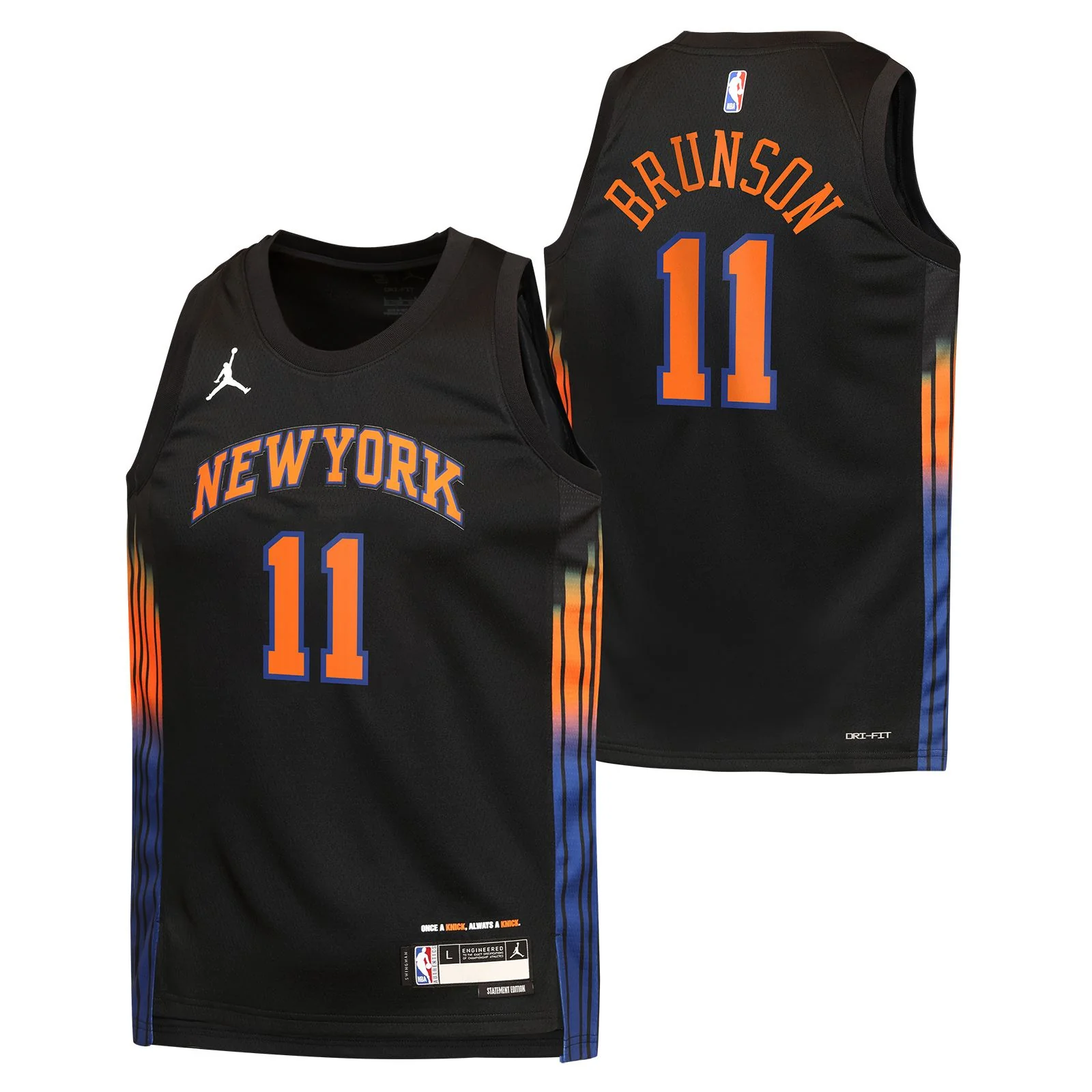 Nike Jordan Knicks Brunson 11 Kids Statement Jersey - Image 3