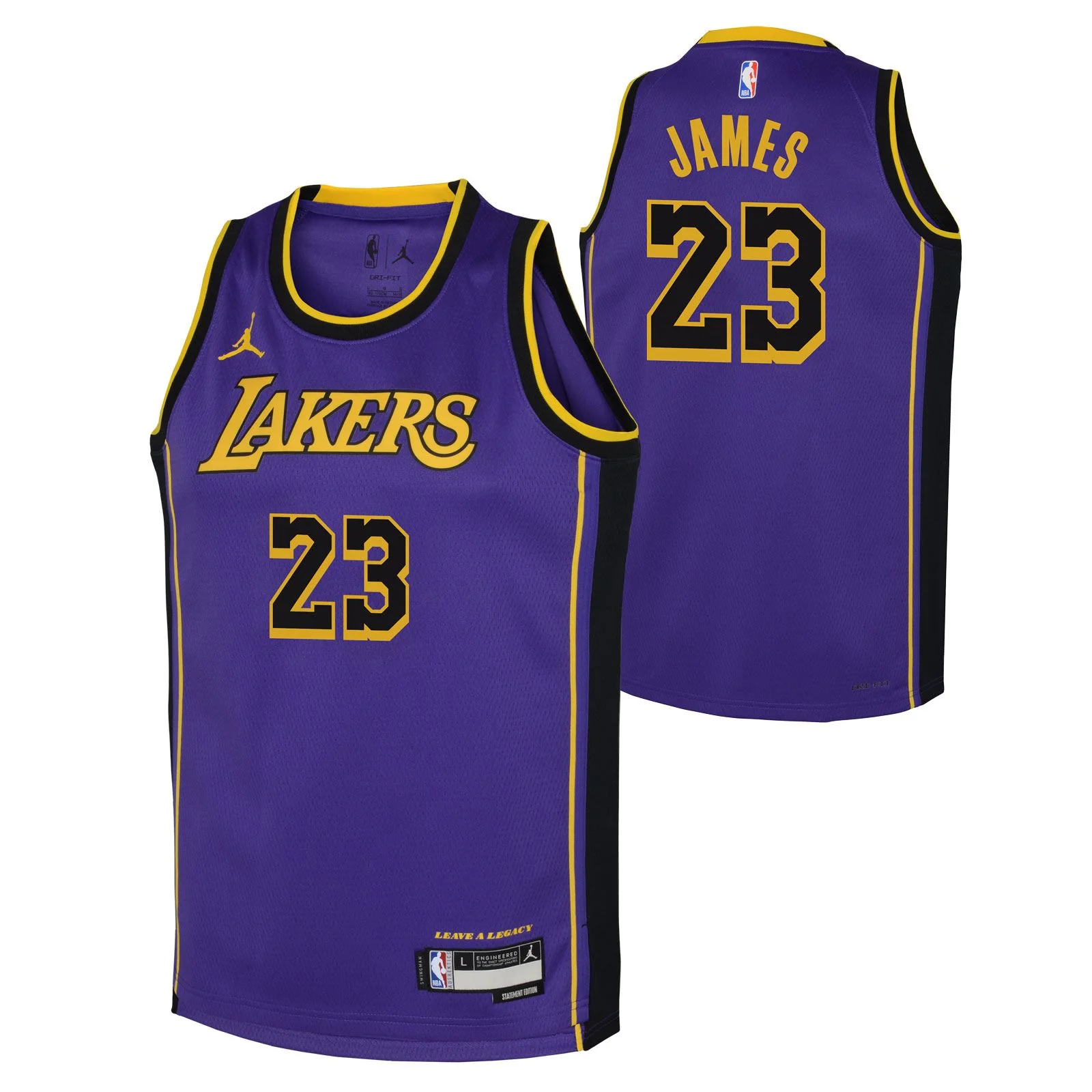 Nike Lakers James 23 Kids Swingman Jersey - Image 3