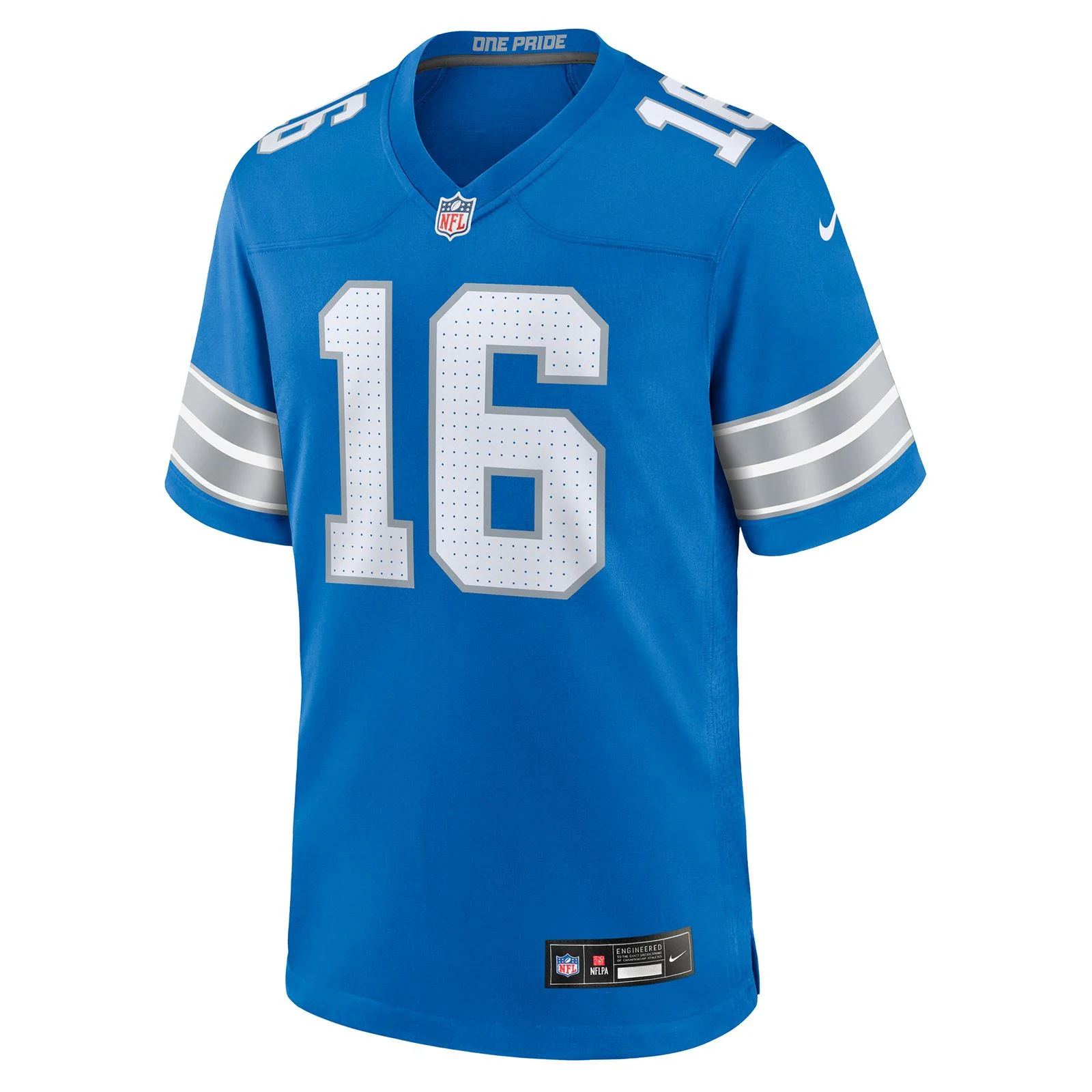 Nike Lions Goff 16 Home Game Team Jersey