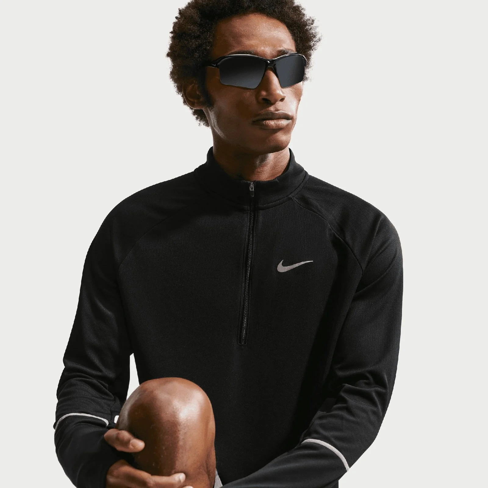 Nike Miler Mens Dri-FIT UV Long-Sleeve Running Top - Image 3